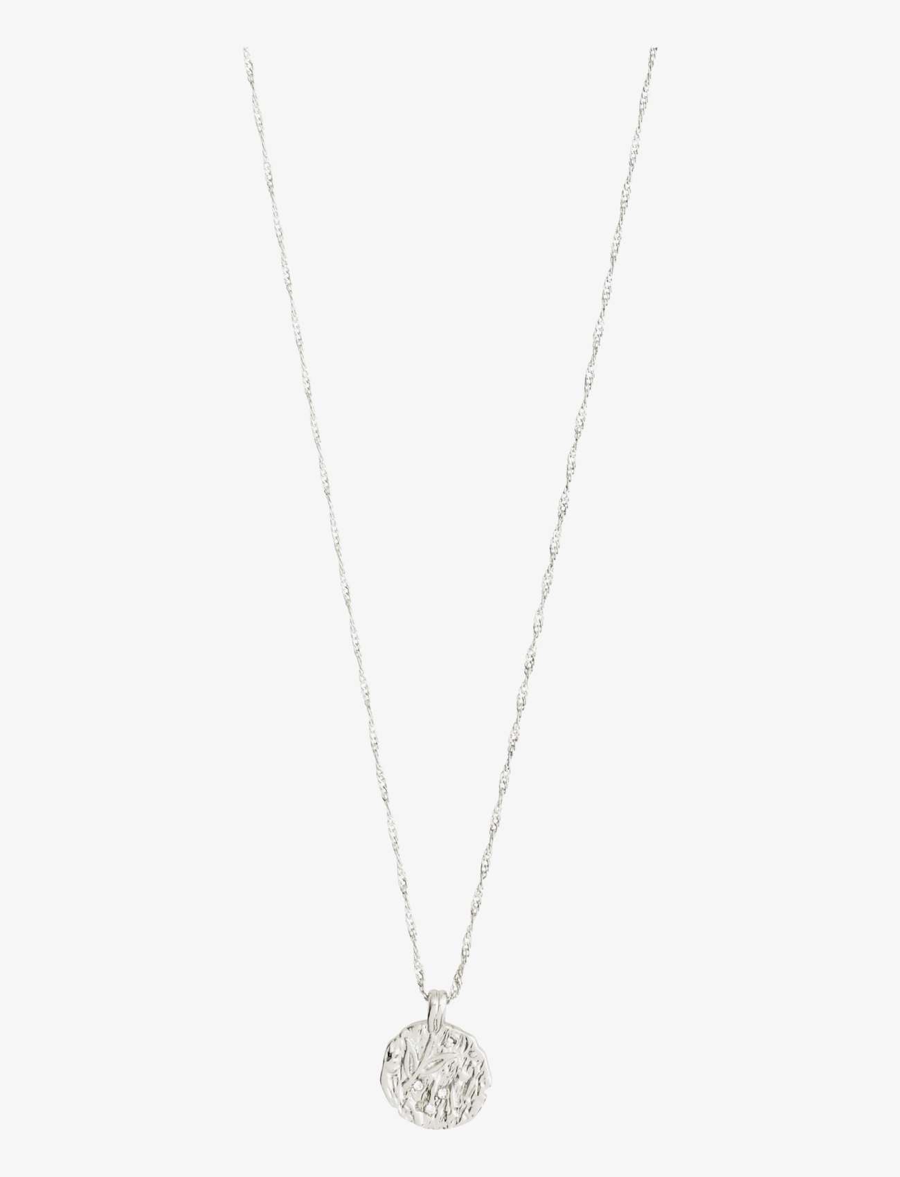 Pilgrim - BREATHE recycled crystal coin necklace - silver plated - 0