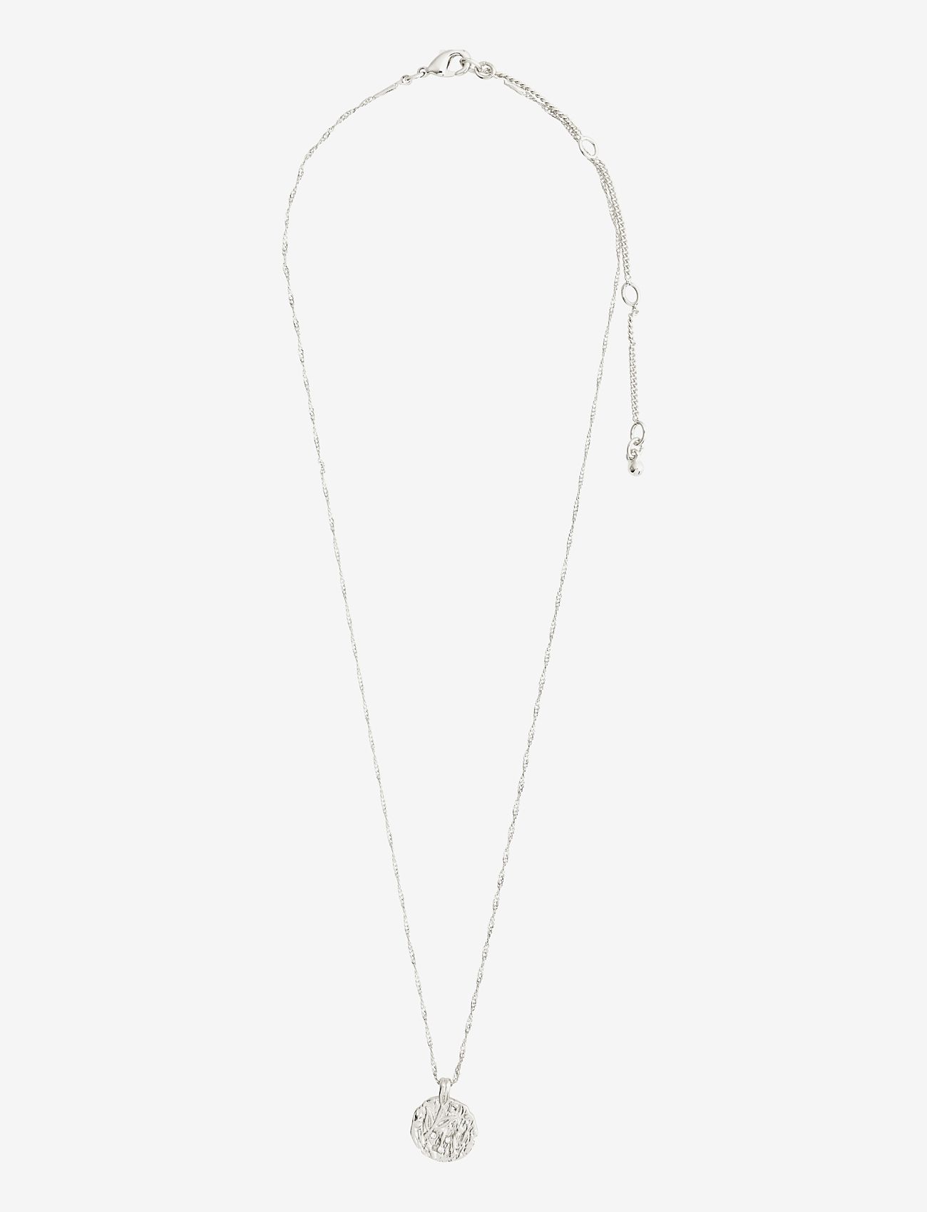 Pilgrim - BREATHE recycled crystal coin necklace - feestelijke kleding voor outlet-prijzen - silver plated - 1