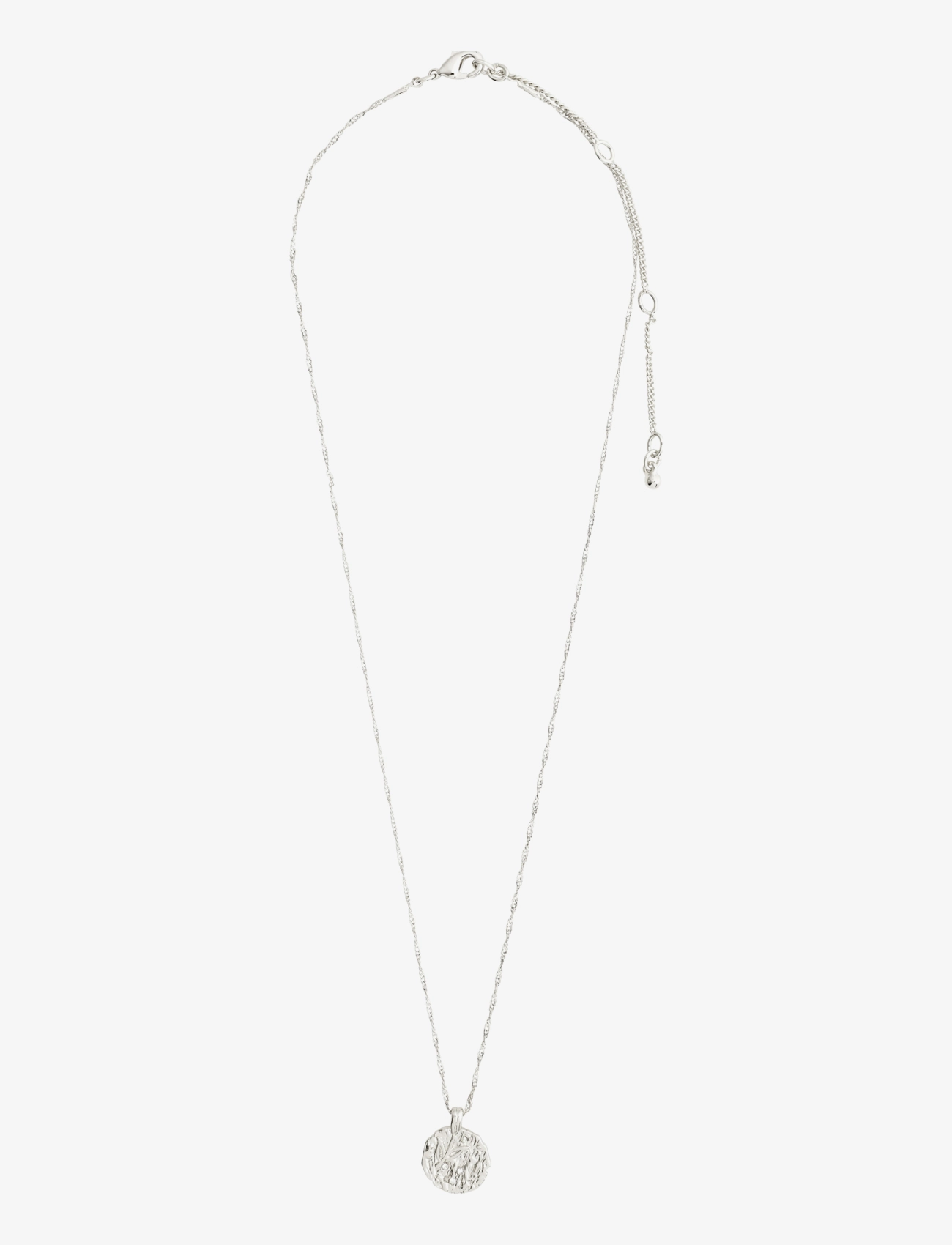 Pilgrim - BREATHE recycled crystal coin necklace - silver plated - 1