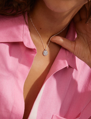 Pilgrim - BREATHE recycled crystal coin necklace - festklær til outlet-priser - silver plated - 3