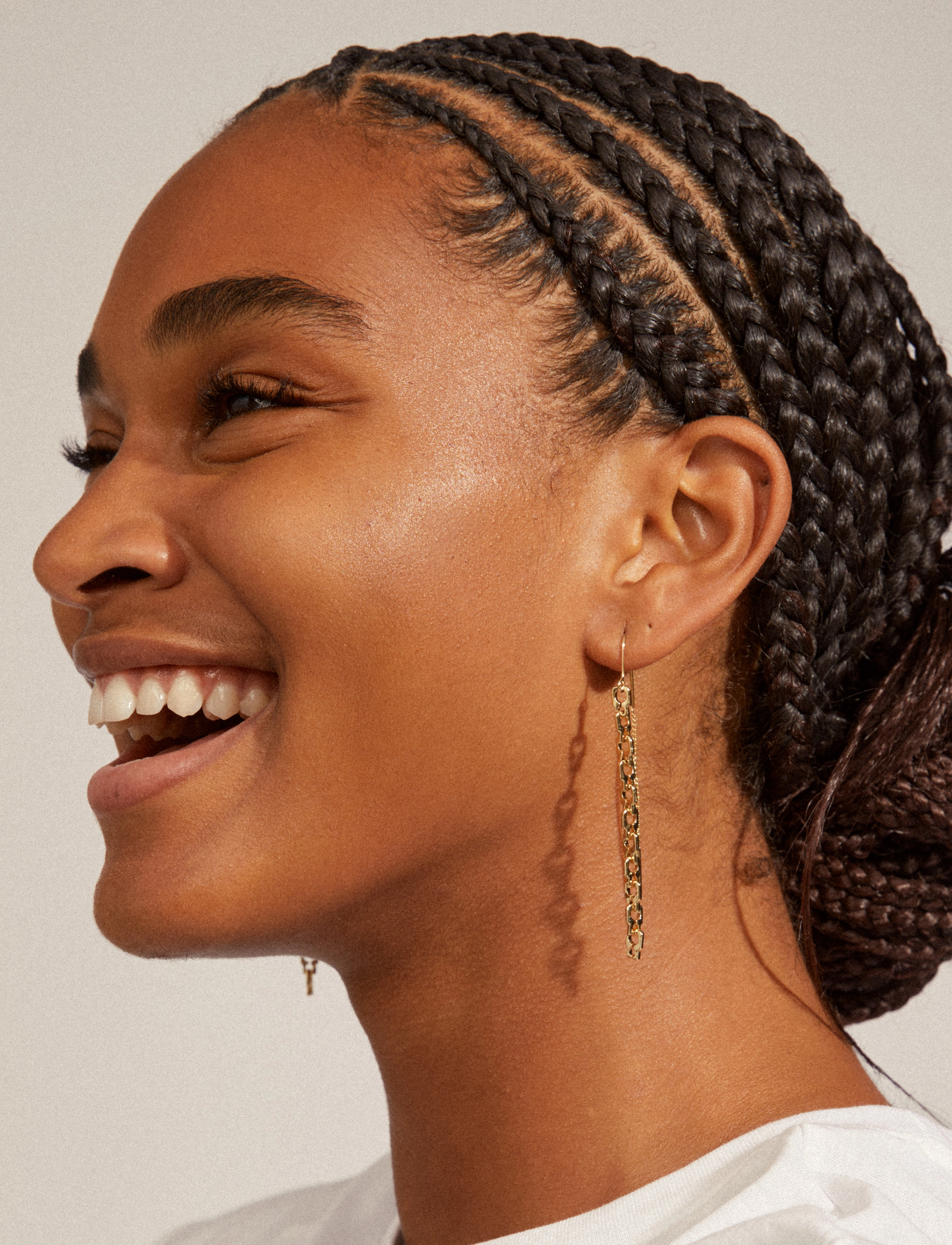 Pilgrim - LIVE recycled chain earrings - gold plated - 2