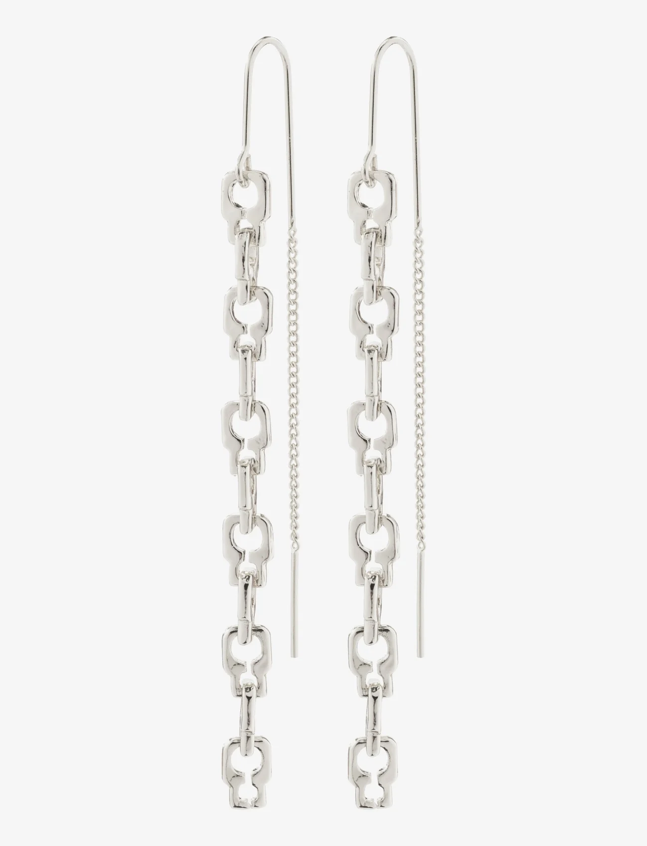 Pilgrim - LIVE recycled chain earrings - hängande örhängen - silver plated - 0