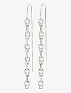 LIVE recycled chain earrings - SILVER PLATED