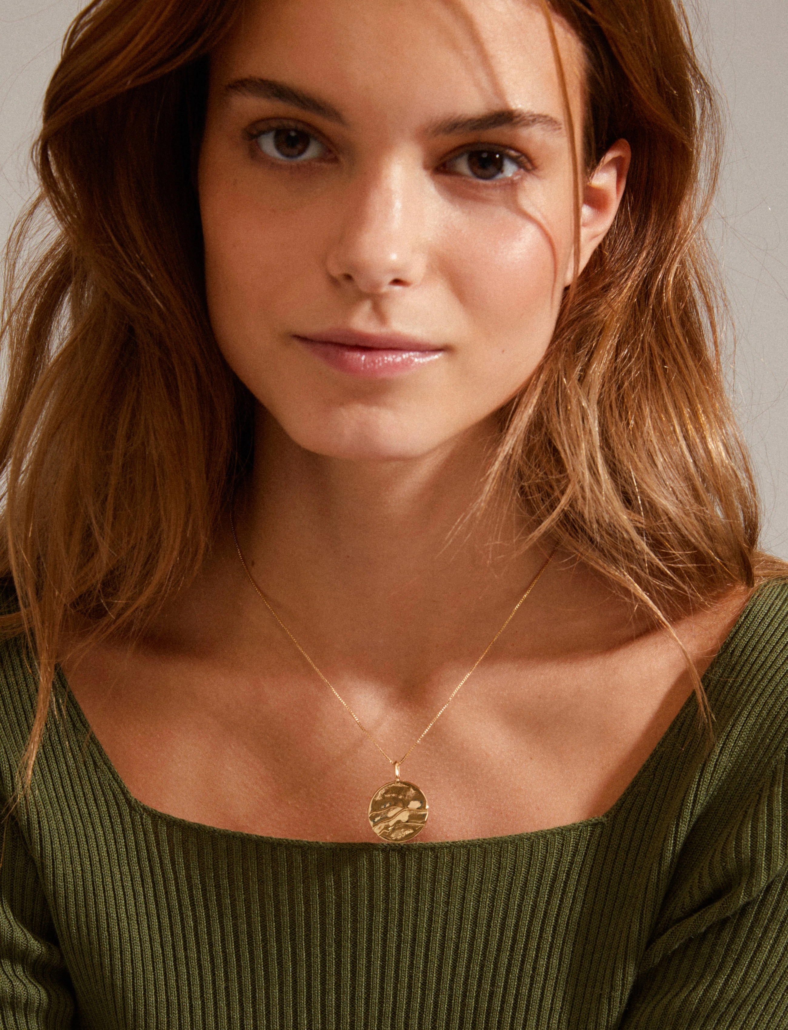 Pilgrim - HEAT recycled coin necklace - gold plated - 3
