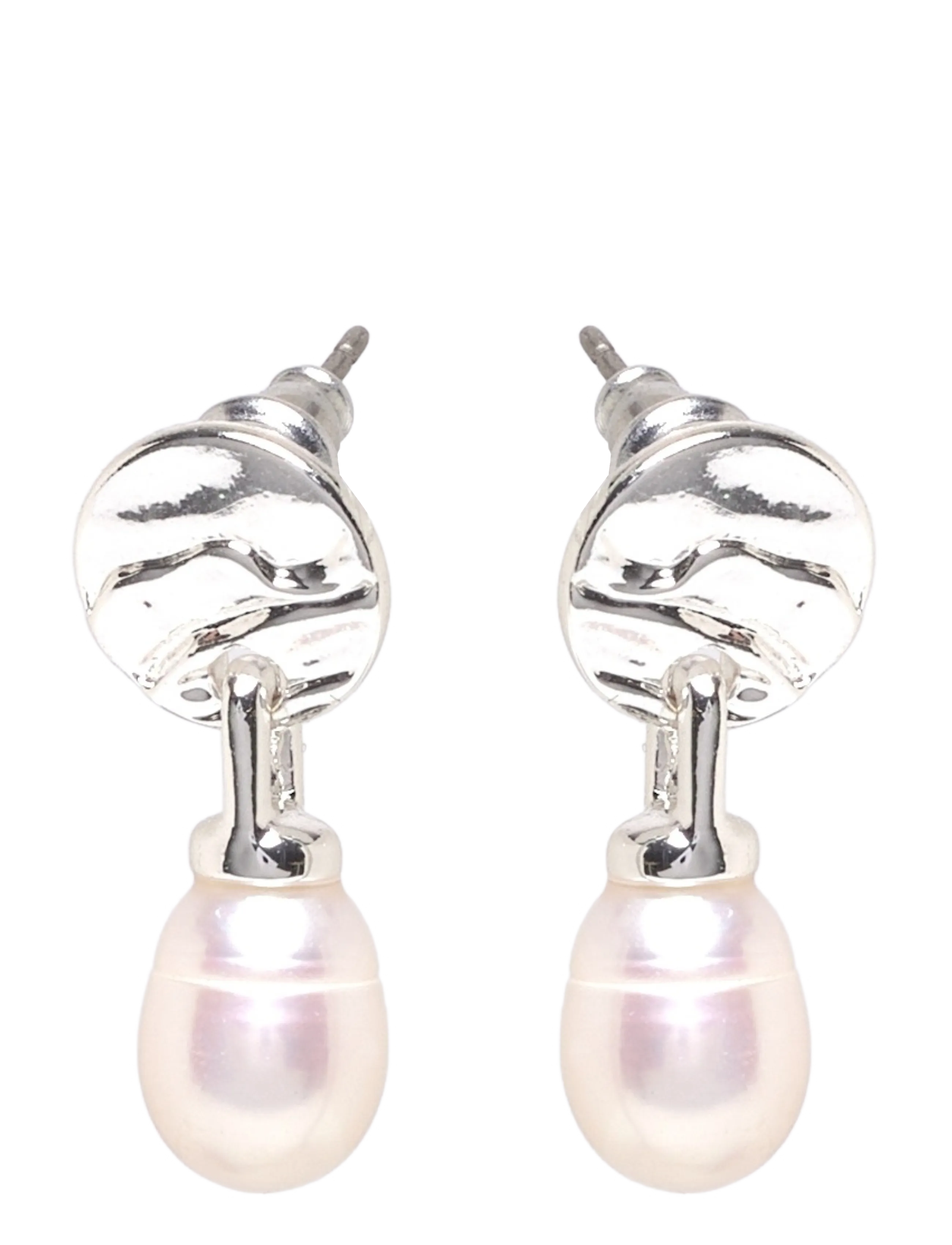 HEAT freshwater pearl earrings silver-plated - SILVER PLATED