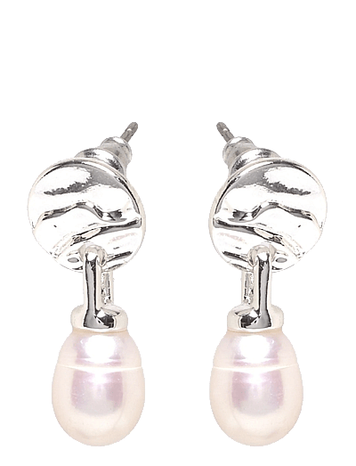 Heat Freshwater Pearl Earrings Silver-Plated - VedhæNg øReringe