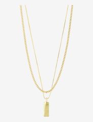 Pilgrim - STAR recycled necklace, 2-in-1 set - halskæder med vedhæng - gold plated - 0