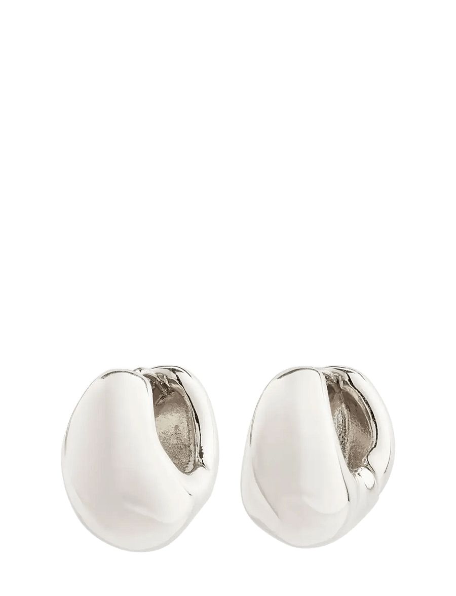 Pilgrim - LIGHT chunky earrings silver-plated - rõngad - silver plated - 1