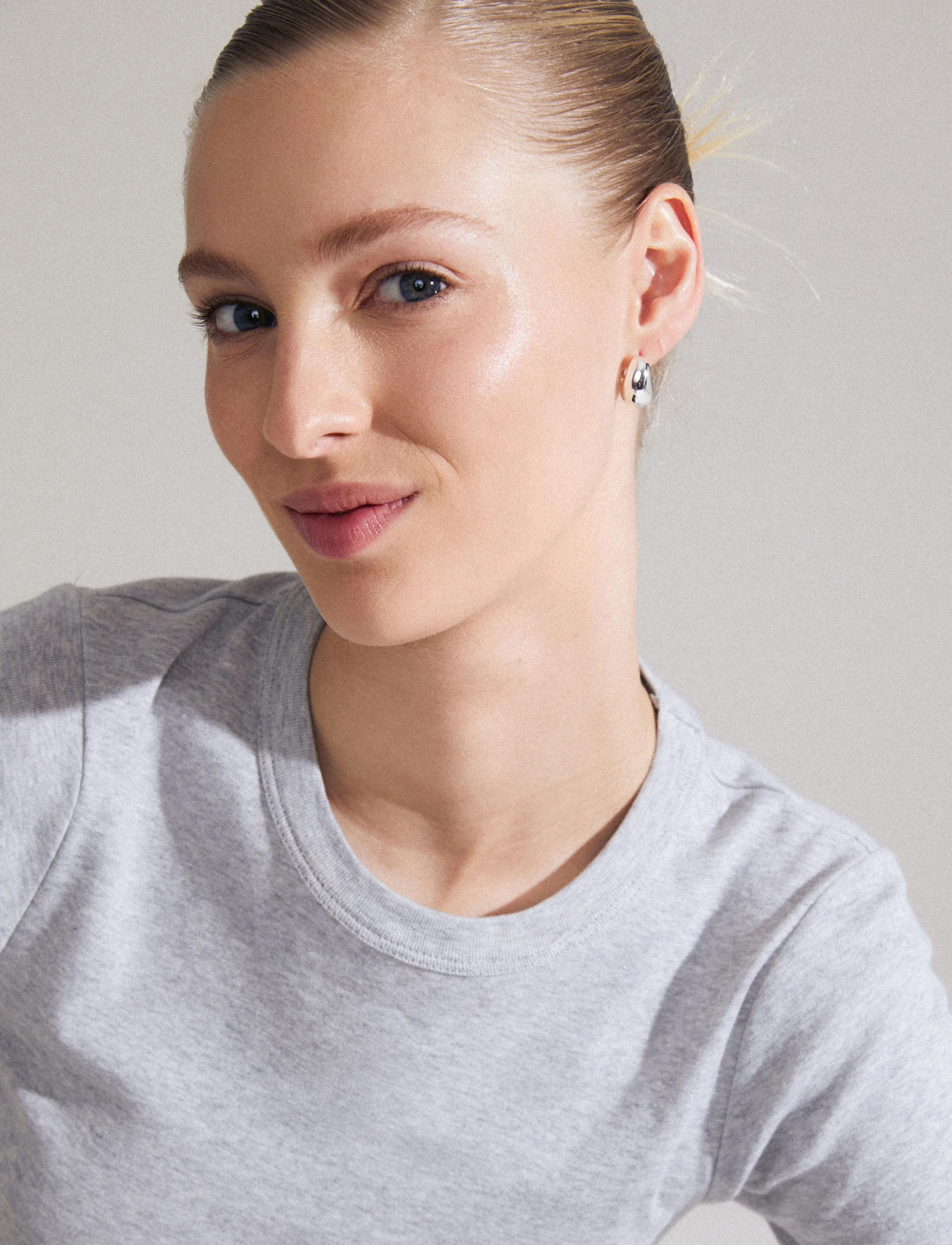 Pilgrim Light Chunky Earrings Silver-Plated, Kvinder, Chunky Øreringe, Sølv, Str: ONE SIZE