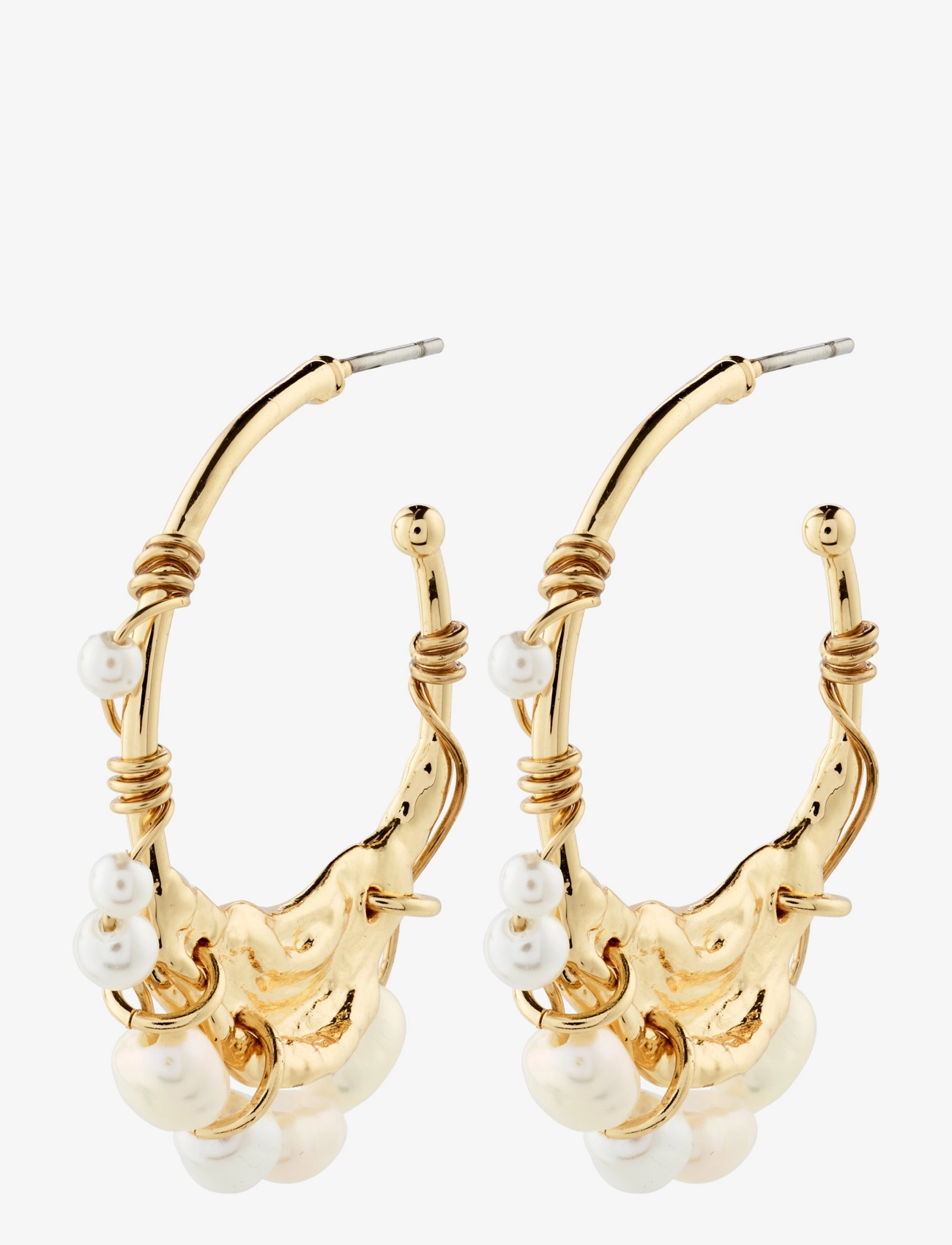 FOCUS hoop earrings gold-plated - GOLD PLATED