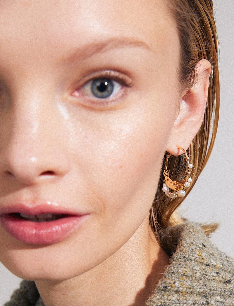 Pilgrim - FOCUS hoop earrings gold-plated - perlenohrringe - gold plated - 2