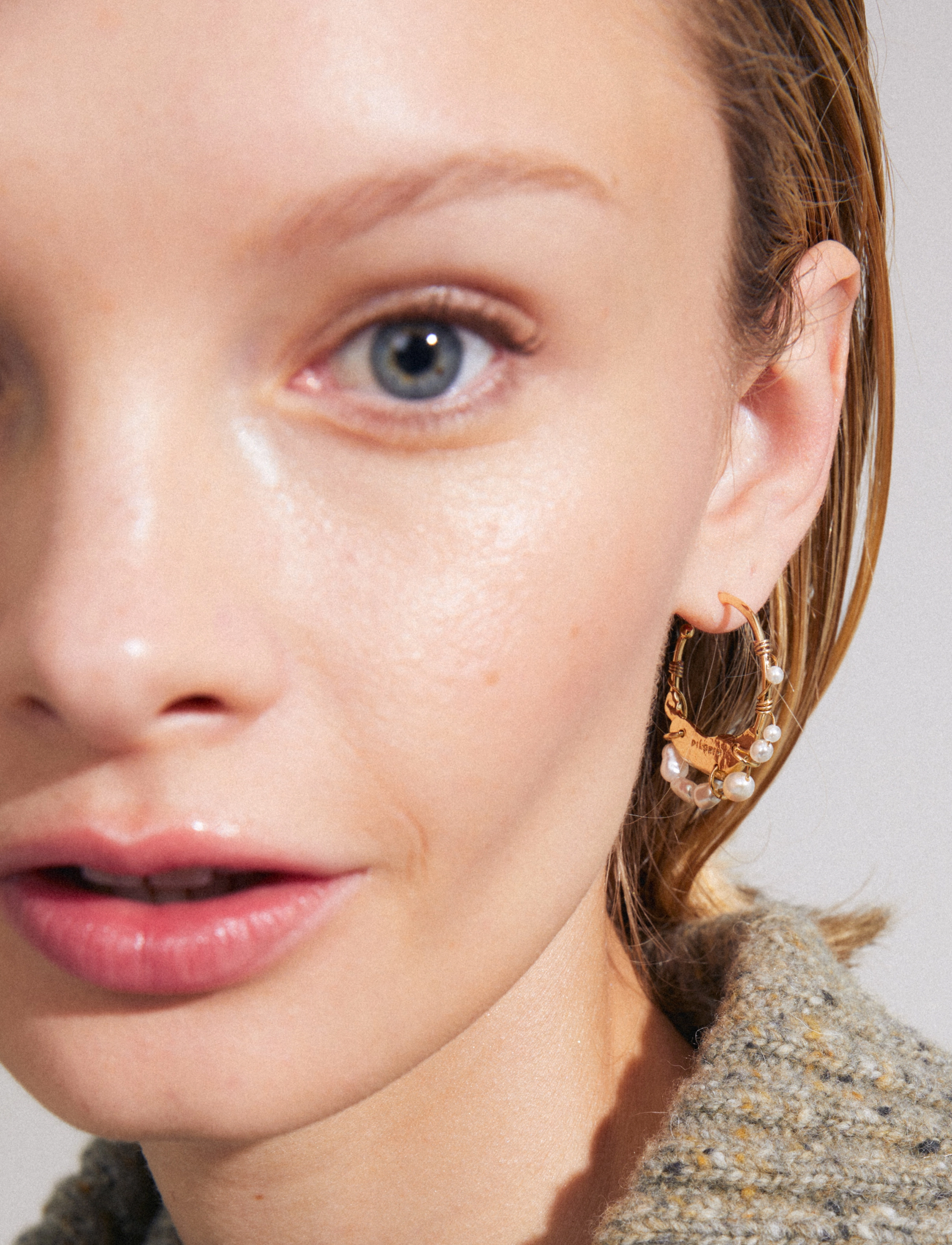 Pilgrim - FOCUS hoop earrings gold-plated - perlenohrringe - gold plated - 2