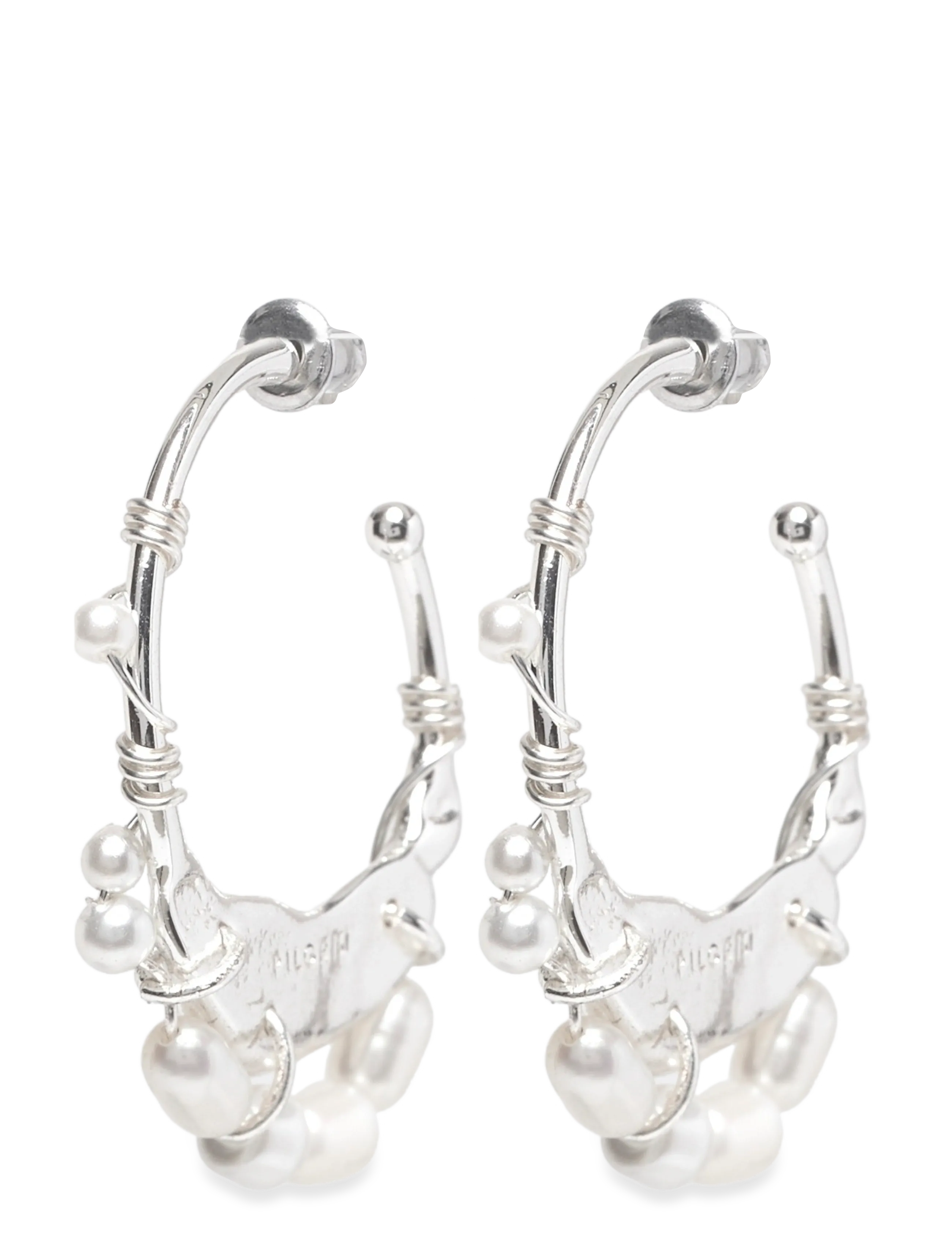 Pilgrim Focus Hoop Earrings Silver-Plated, One Size, Earrings, Silber - Hoops, Frauen