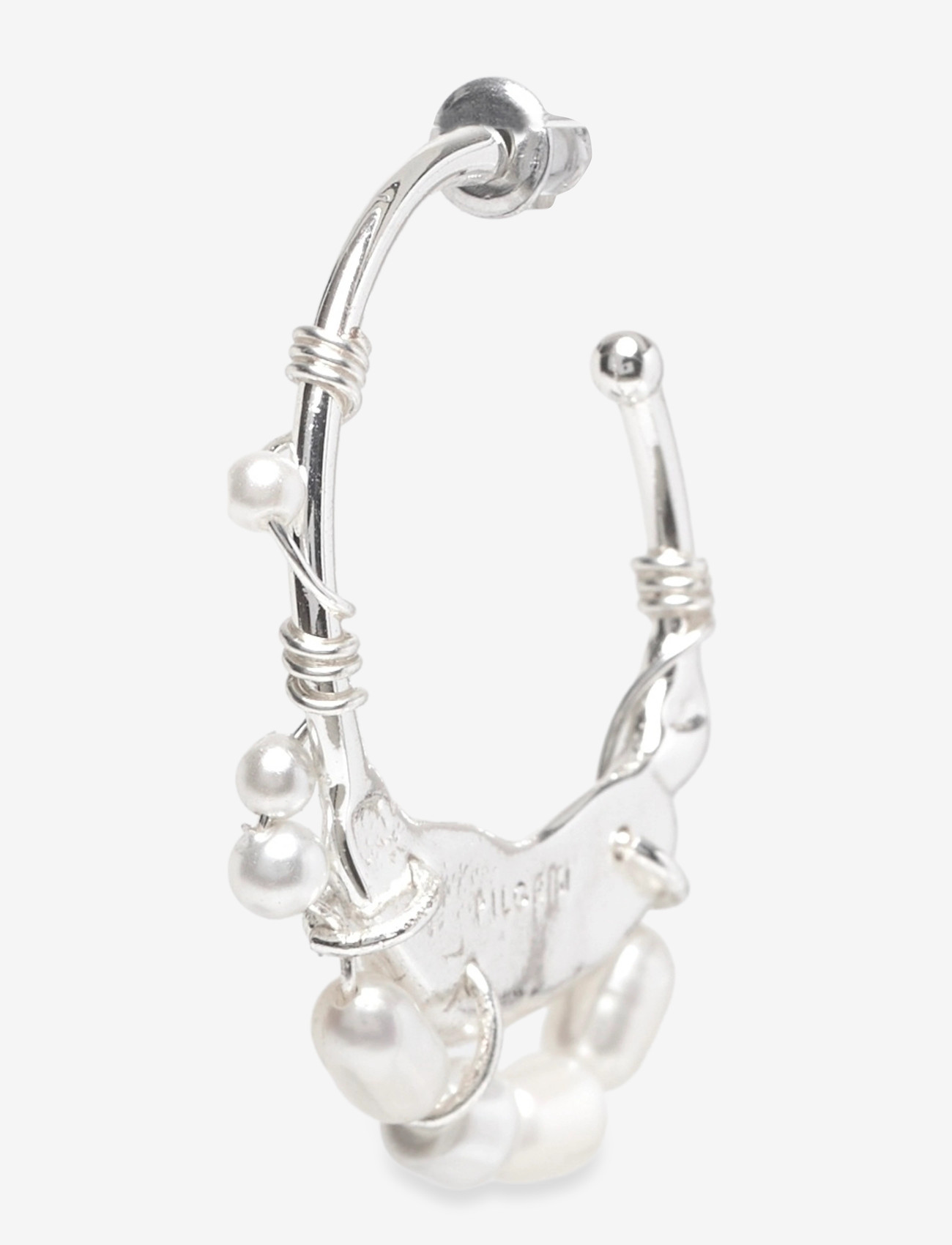 Pilgrim - FOCUS hoop earrings silver-plated - perleøreringe - silver plated - 1