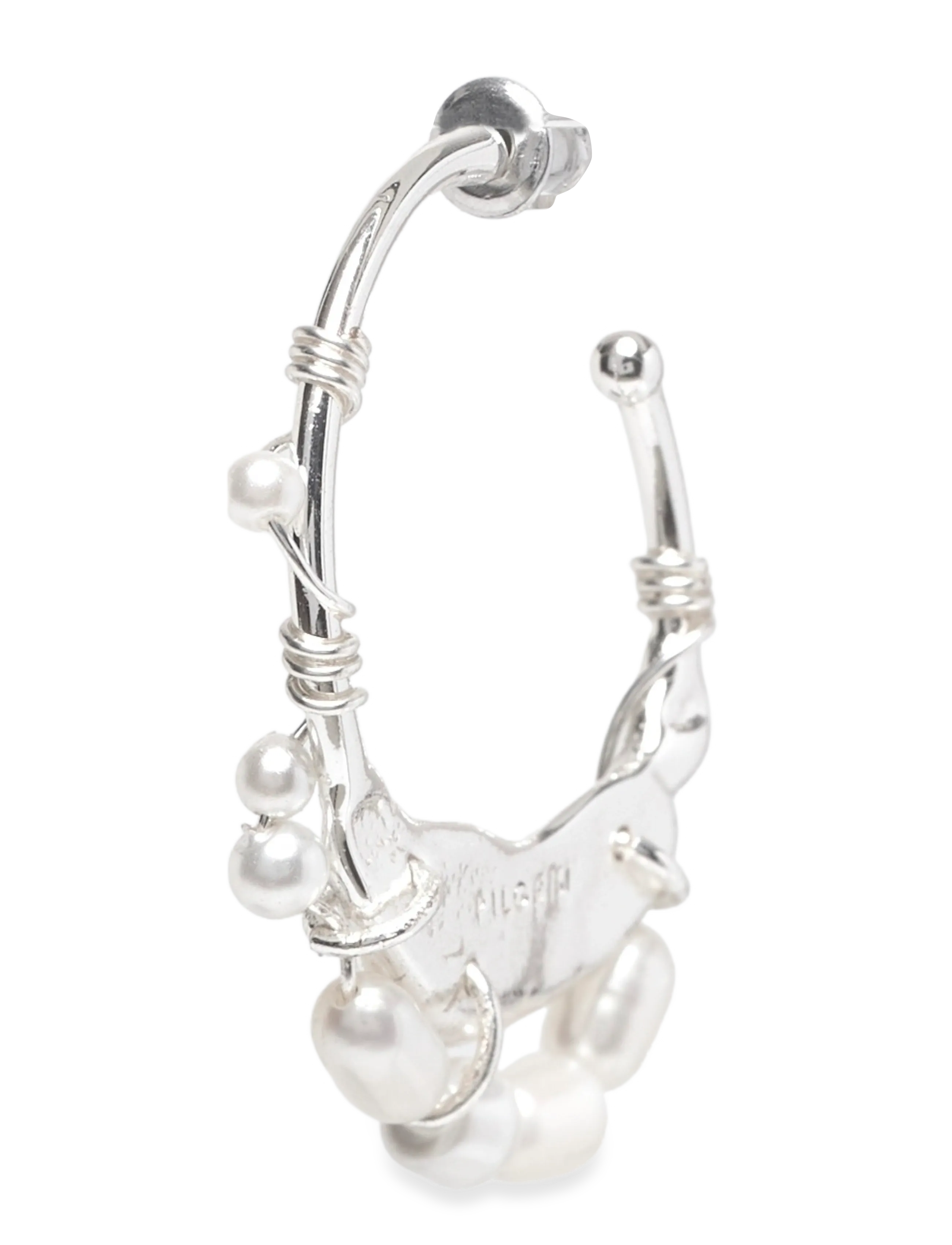 Pilgrim - FOCUS hoop earrings silver-plated - perlenohrringe - silver plated - 1