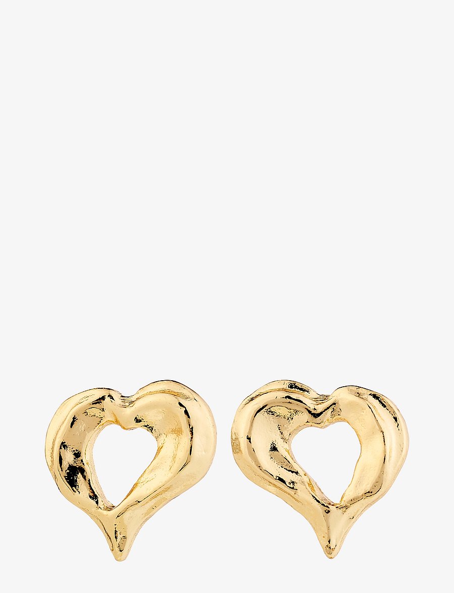 Pilgrim - TIDE heart earrings gold-plated - studs örhängen - gold plated - 1