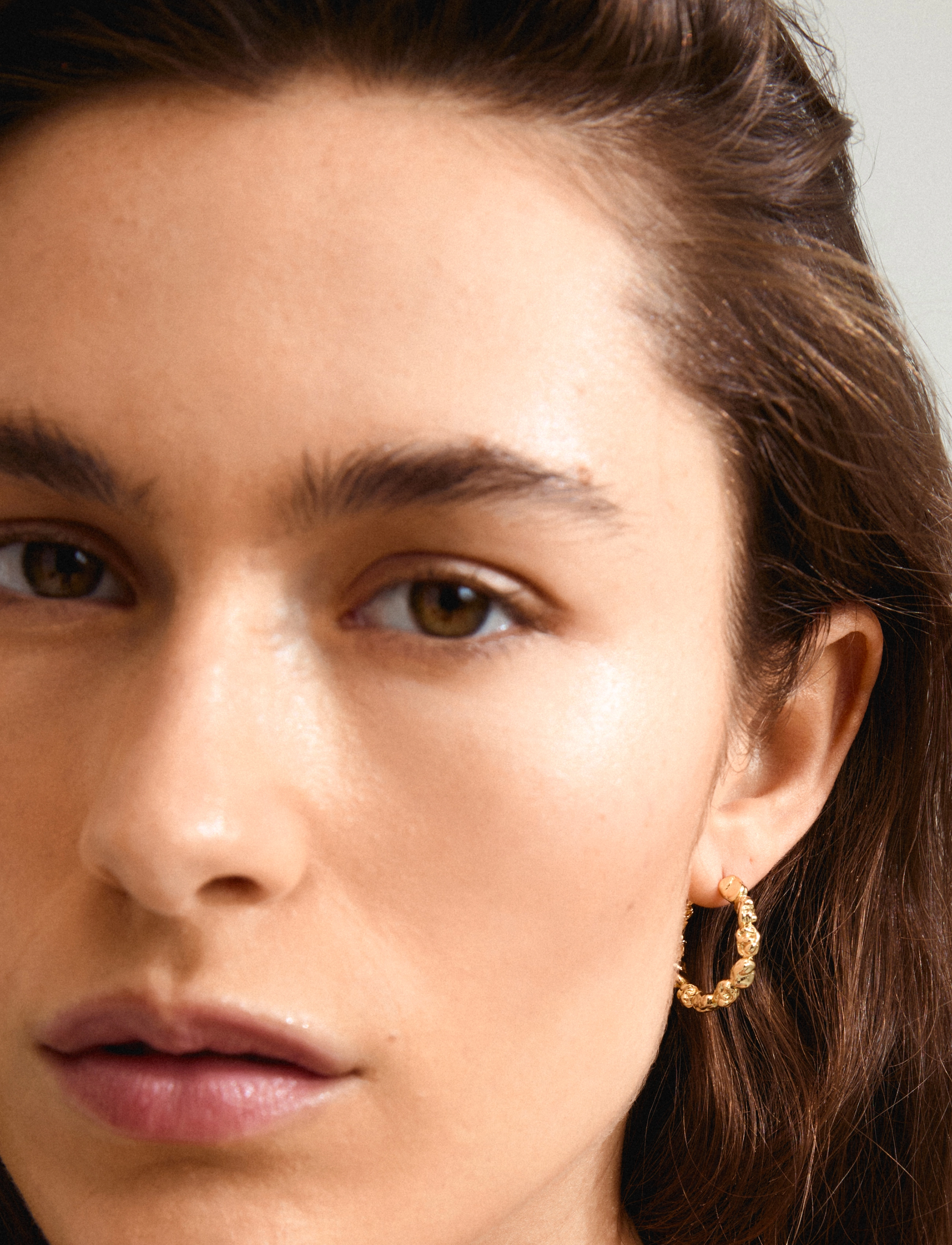 Pilgrim - TIDE recycled hoop earrings - gold plated - 2