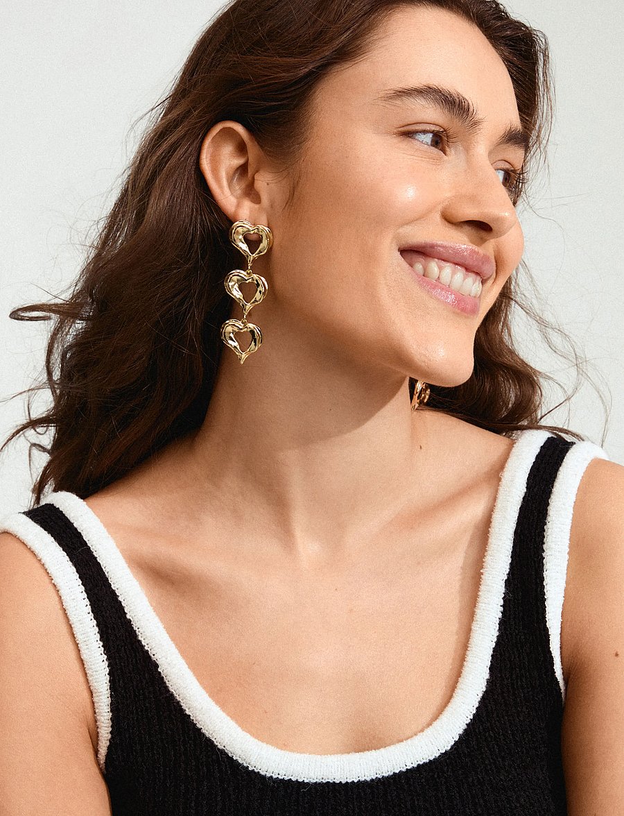 Pilgrim - TIDE earrings gold-plated - gold plated - 0