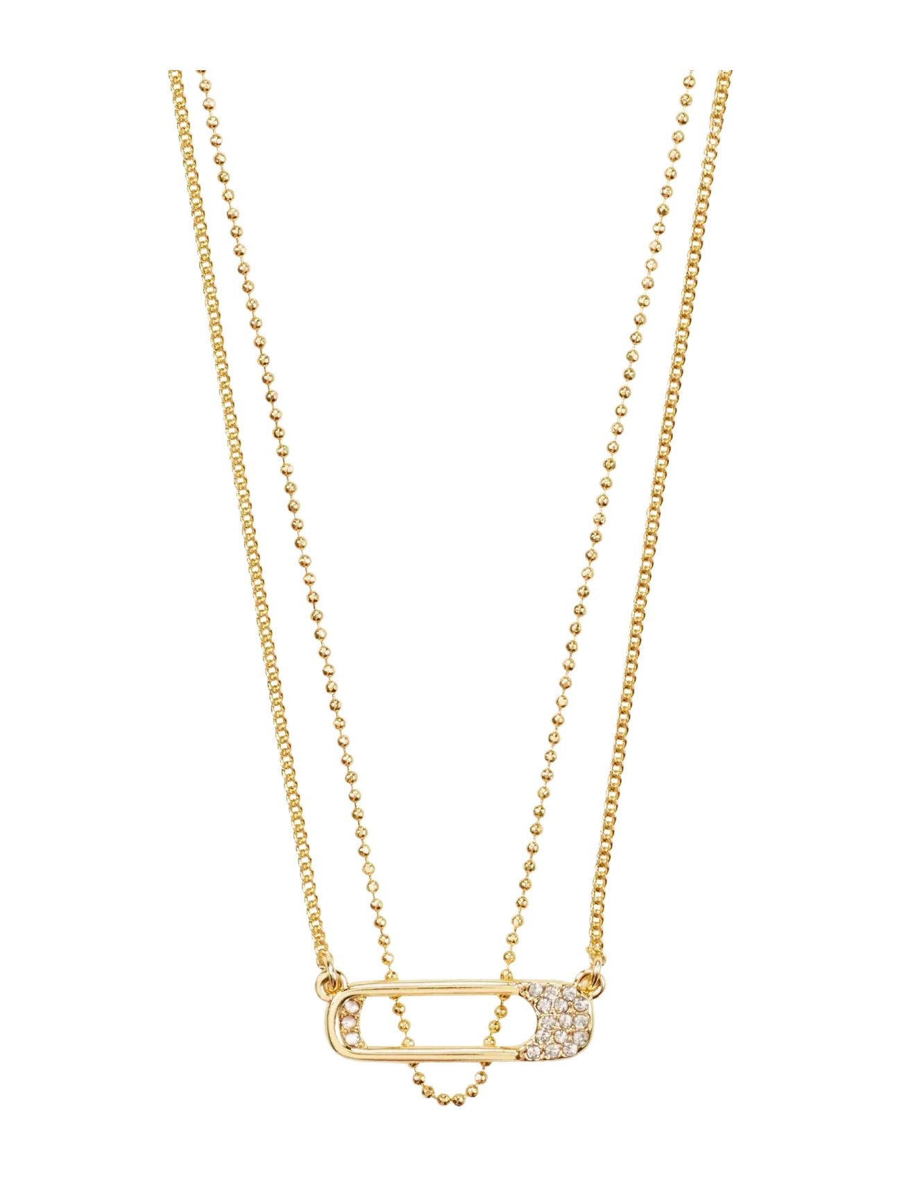 PILGRIM Instant Kette, 2-In-1 Set, Gold-Plated Gold - One Size - Damen