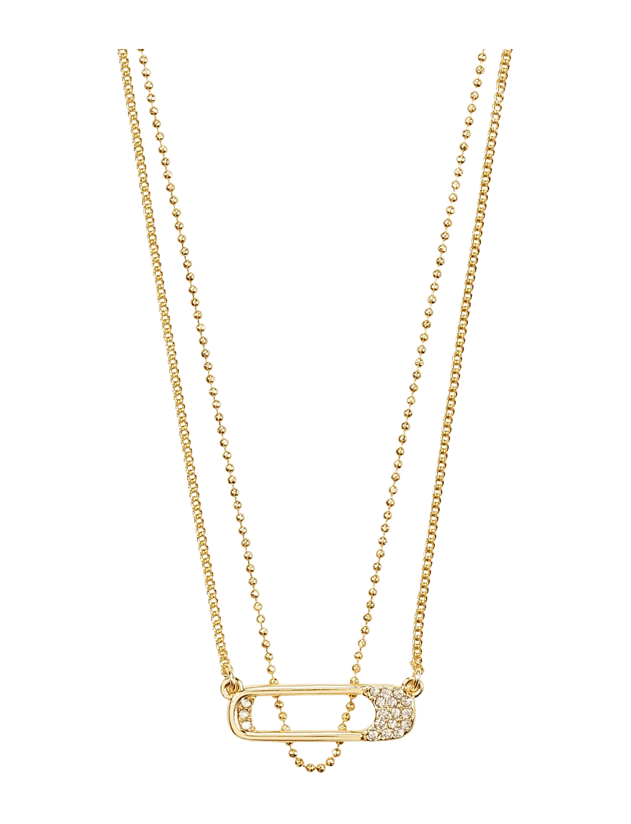 Pilgrim - INSTANT necklace, 2-in-1 set, gold-plated - chain necklaces - gold plated - 1