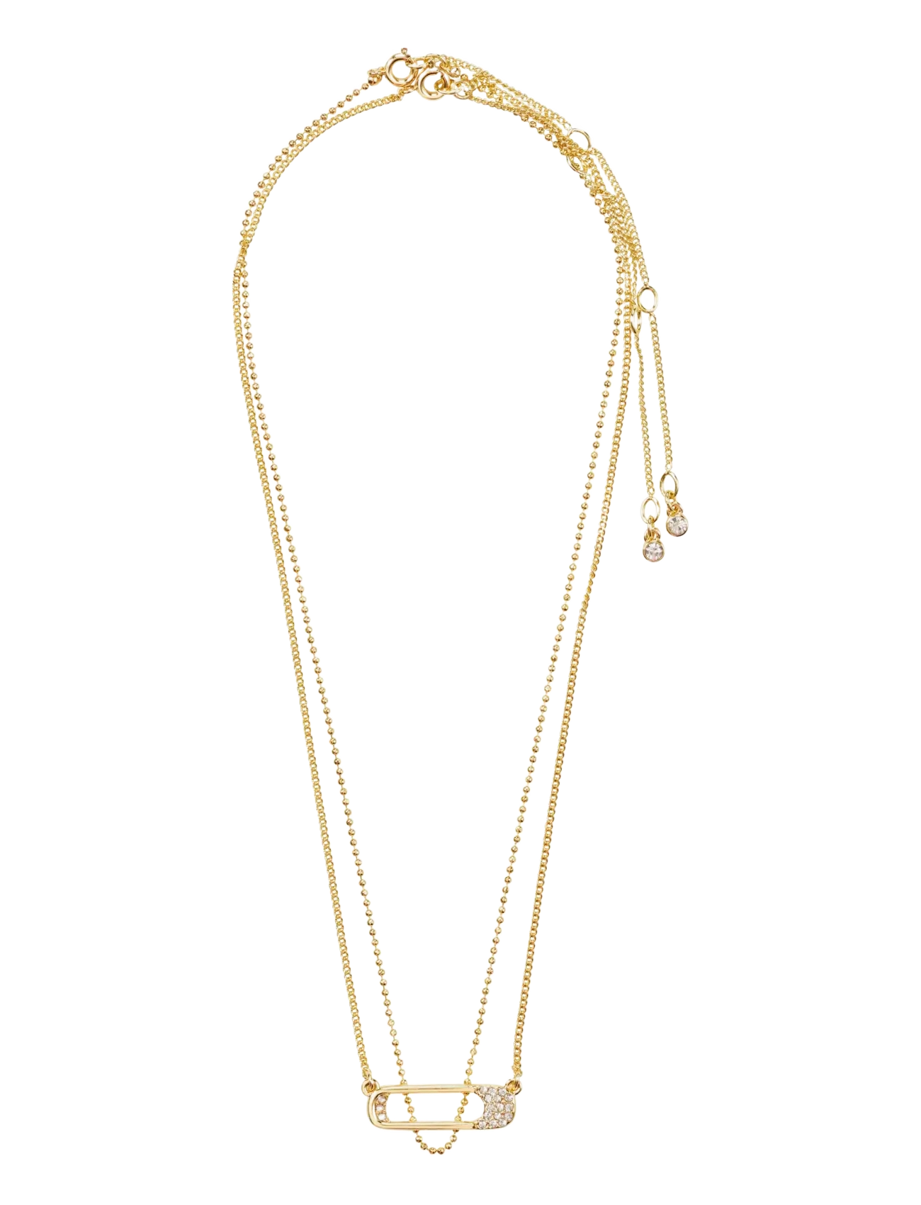 Pilgrim - INSTANT necklace, 2-in-1 set, gold-plated - chain necklaces - gold plated - 2