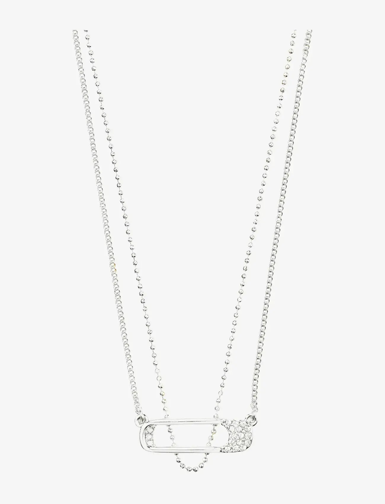 Pilgrim - INSTANT necklace, 2-in-1 set, silver-plated - chain necklaces - silver plated - 1