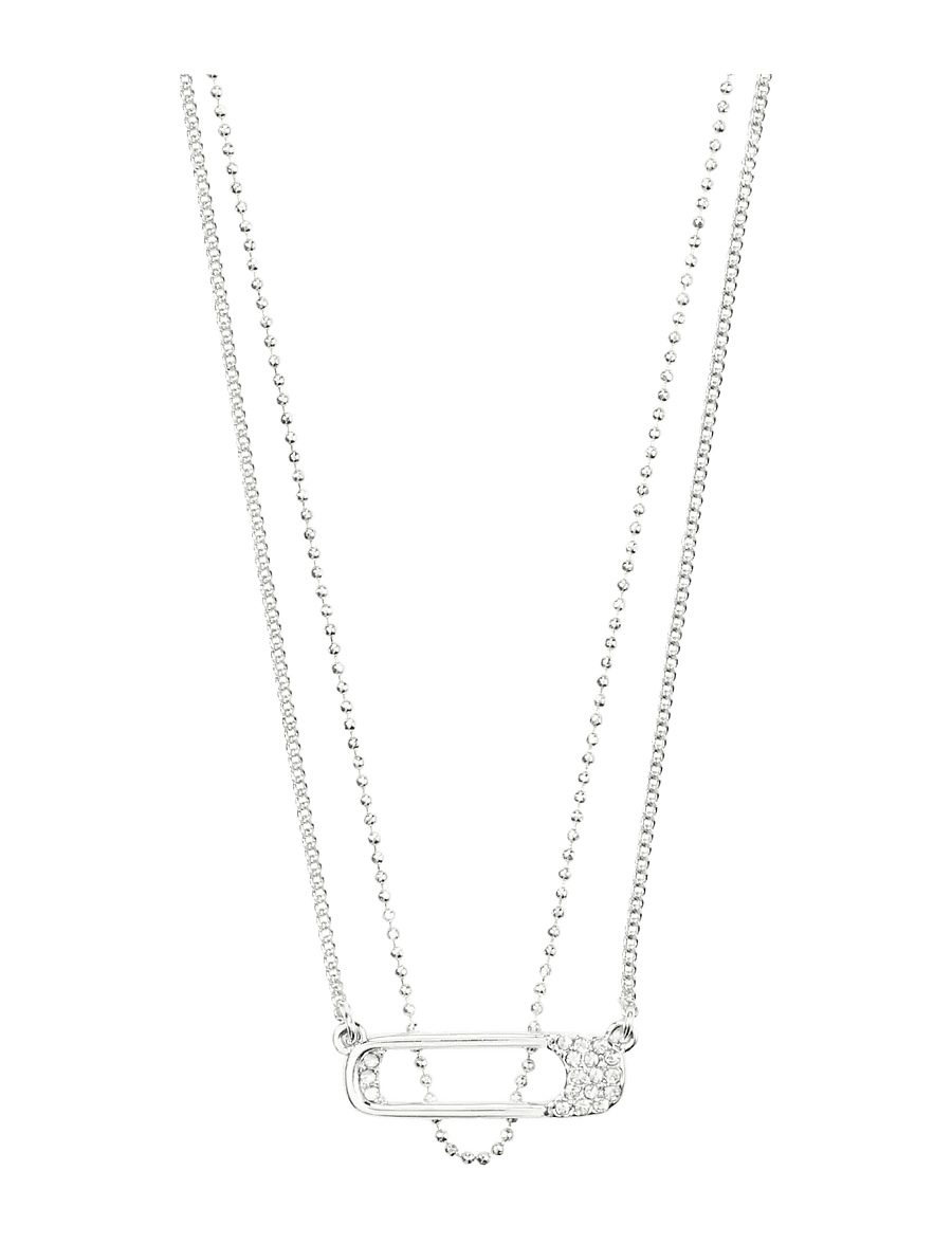 Pilgrim - INSTANT necklace, 2-in-1 set, silver-plated - keðjuhálsmen - silver plated - 1