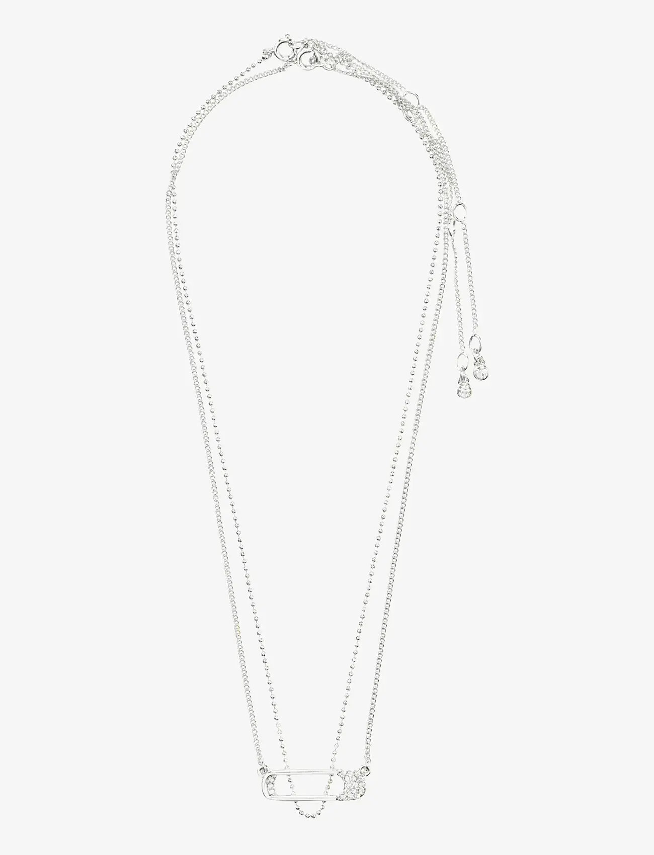 Pilgrim - INSTANT necklace, 2-in-1 set, silver-plated - chain necklaces - silver plated - 2