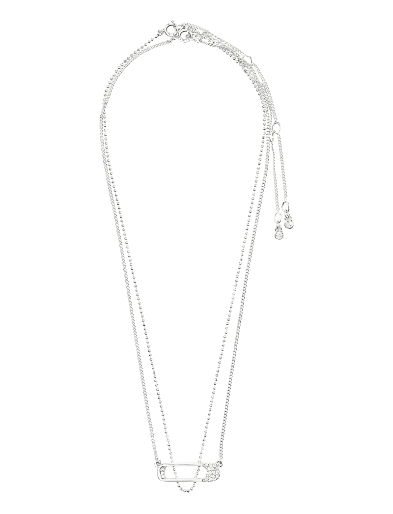 Pilgrim - INSTANT necklace, 2-in-1 set, silver-plated - chain necklaces - silver plated - 2
