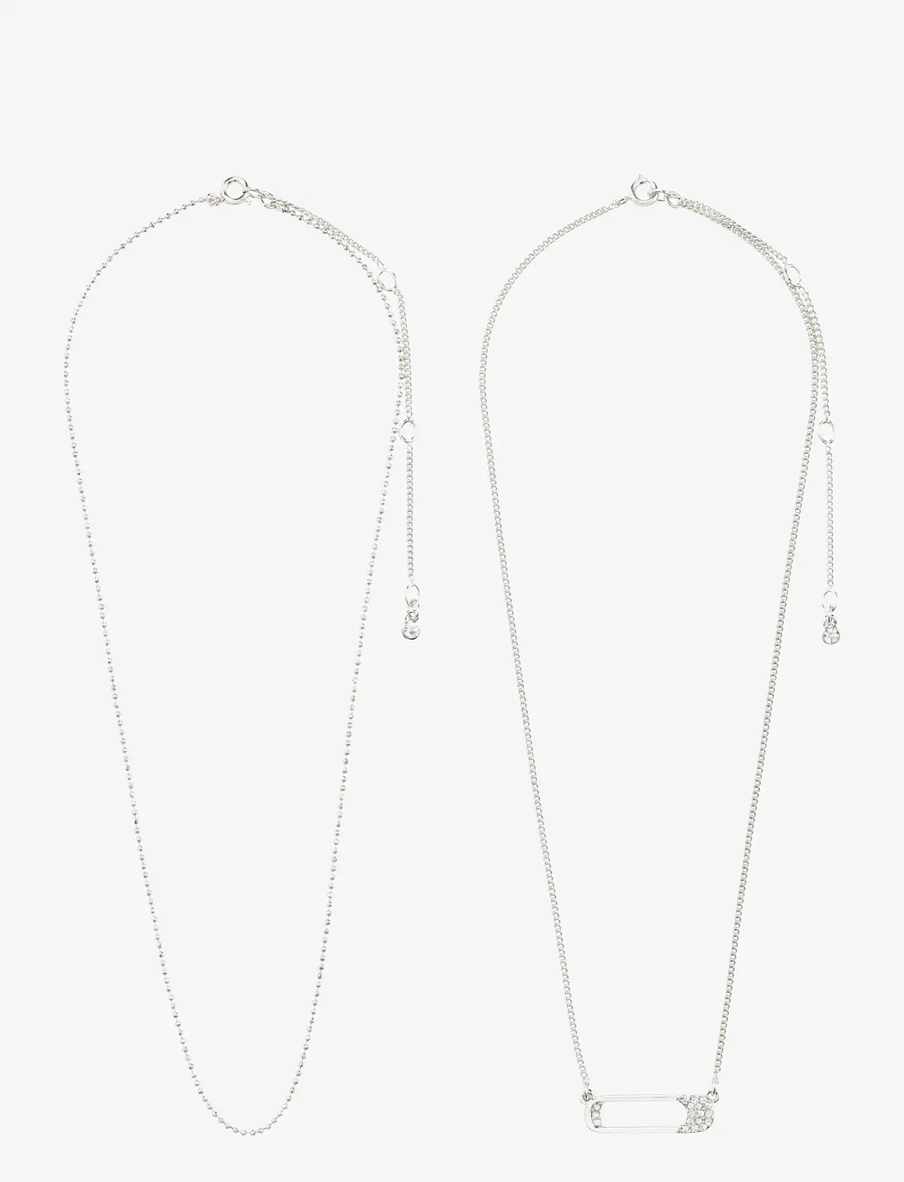 Pilgrim - INSTANT necklace, 2-in-1 set, silver-plated - chain necklaces - silver plated - 3