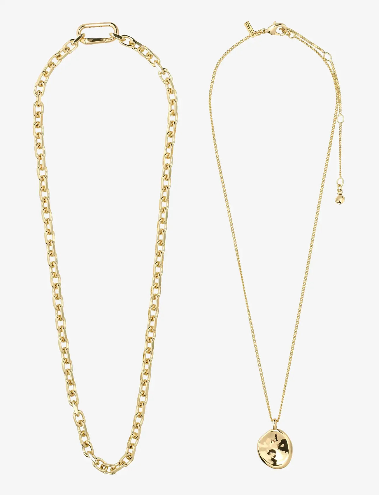 Pilgrim - SPARKLE necklace 2-in-1 set, gold-plated - halsband med hänge - gold plated - 3