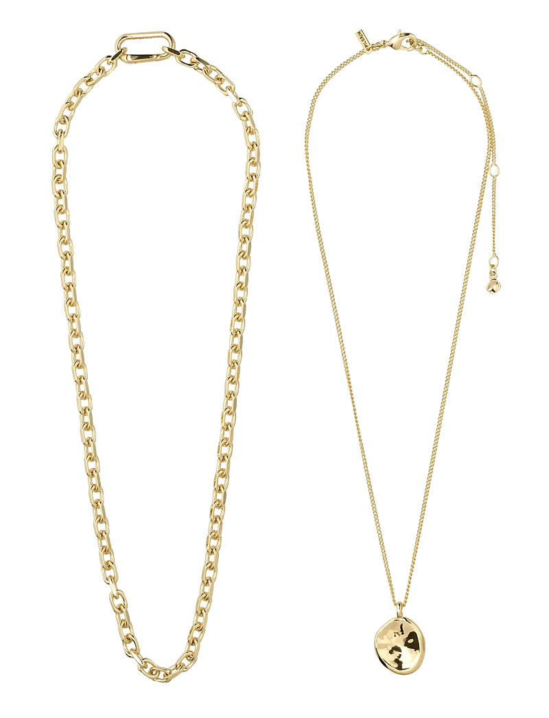 Pilgrim - SPARKLE necklace 2-in-1 set, gold-plated - halskæder med vedhæng - gold plated - 3