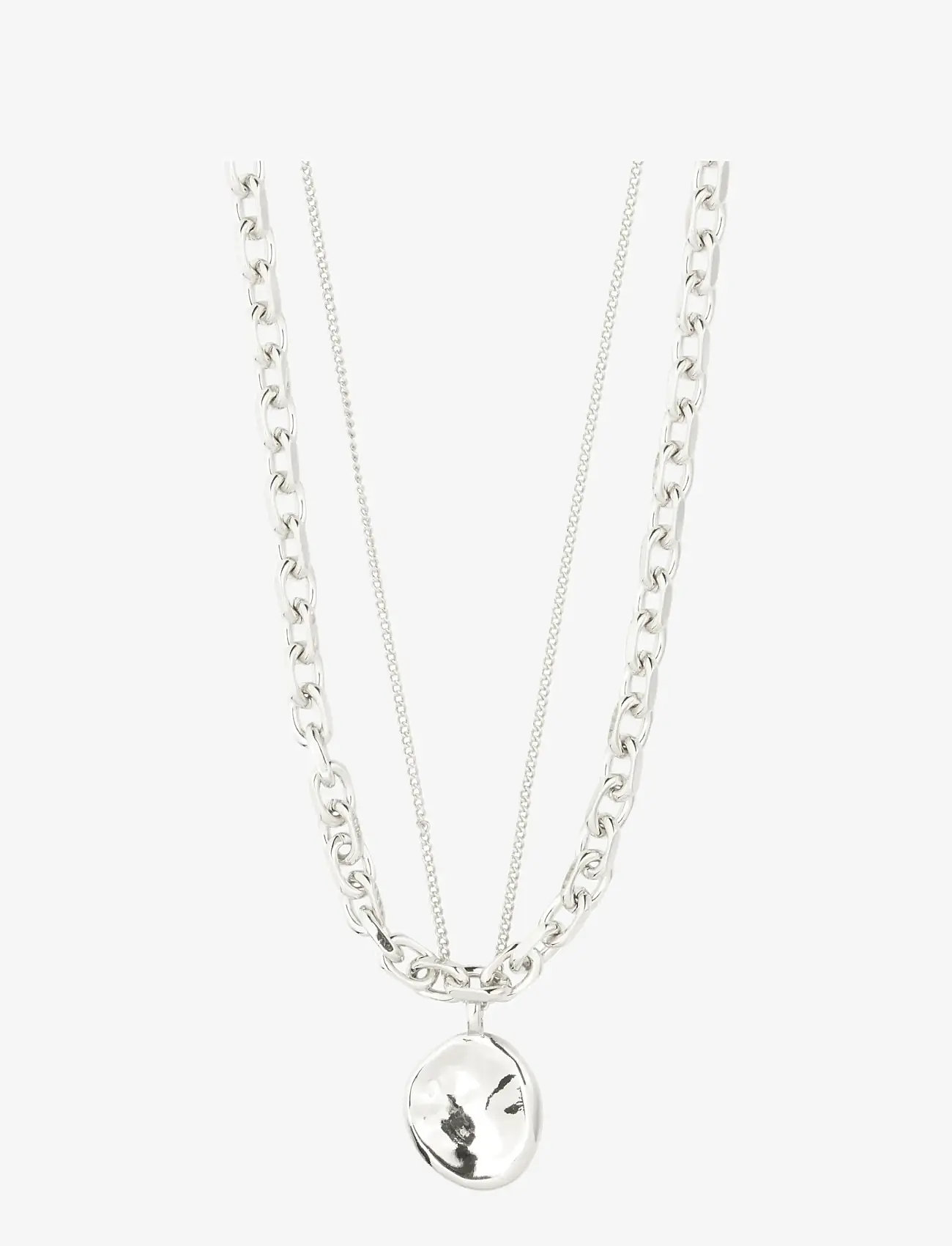 Pilgrim - SPARKLE necklace 2-in-1 set, silver-plated - kaelaketid - silver plated - 1