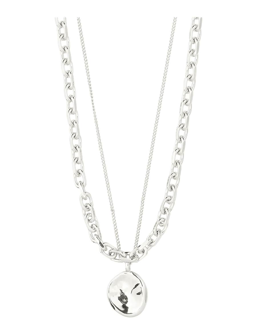 Pilgrim - SPARKLE necklace 2-in-1 set, silver-plated - silver plated - 1