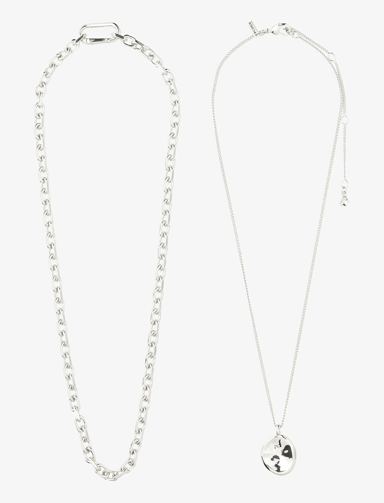 Pilgrim - SPARKLE necklace 2-in-1 set, silver-plated - kaelaketid - silver plated - 3
