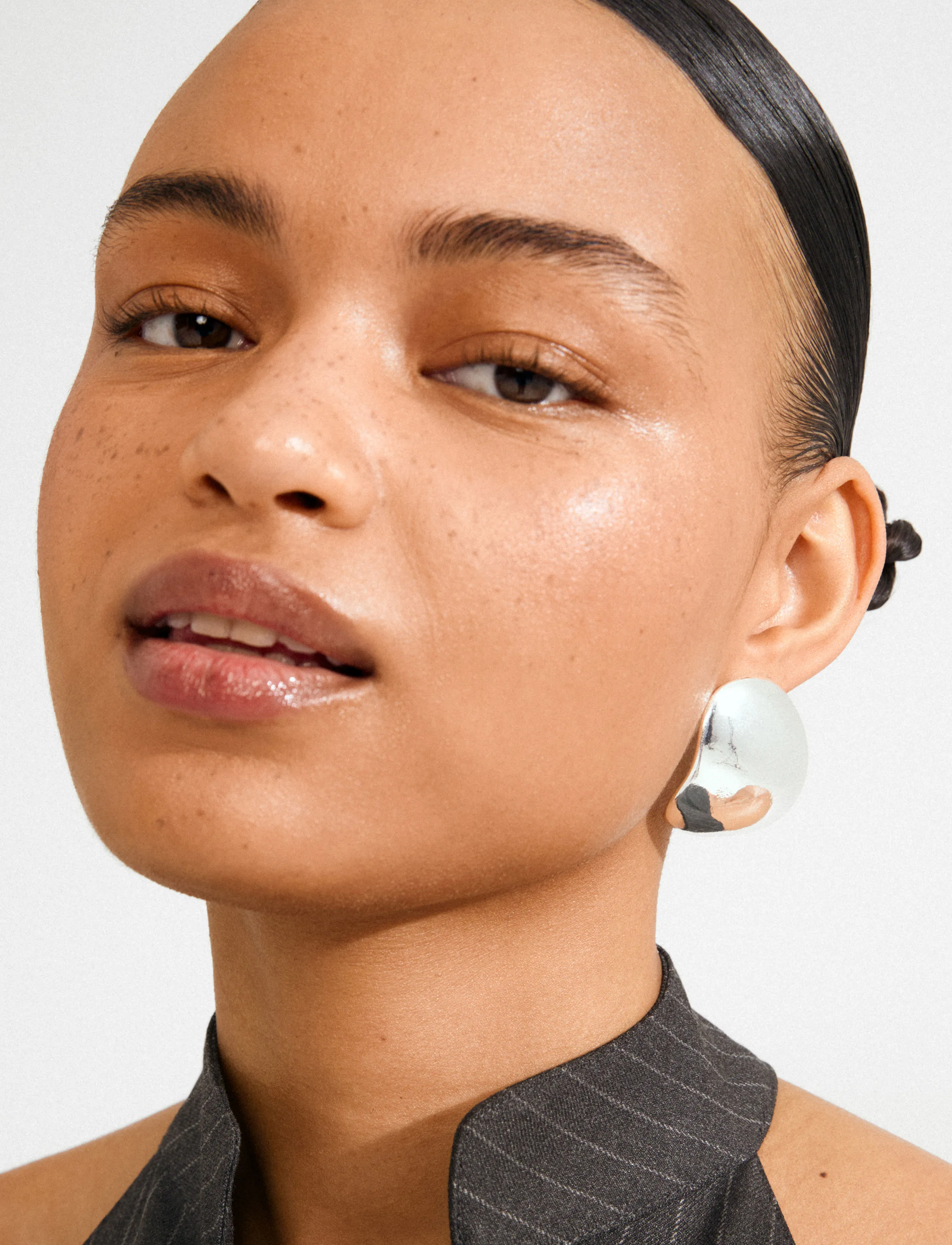 Pilgrim Sparkle Earrings Silber-Plated, Damen, Organisch Geformte Ohrringe, Silber, Gr.ONE SIZE