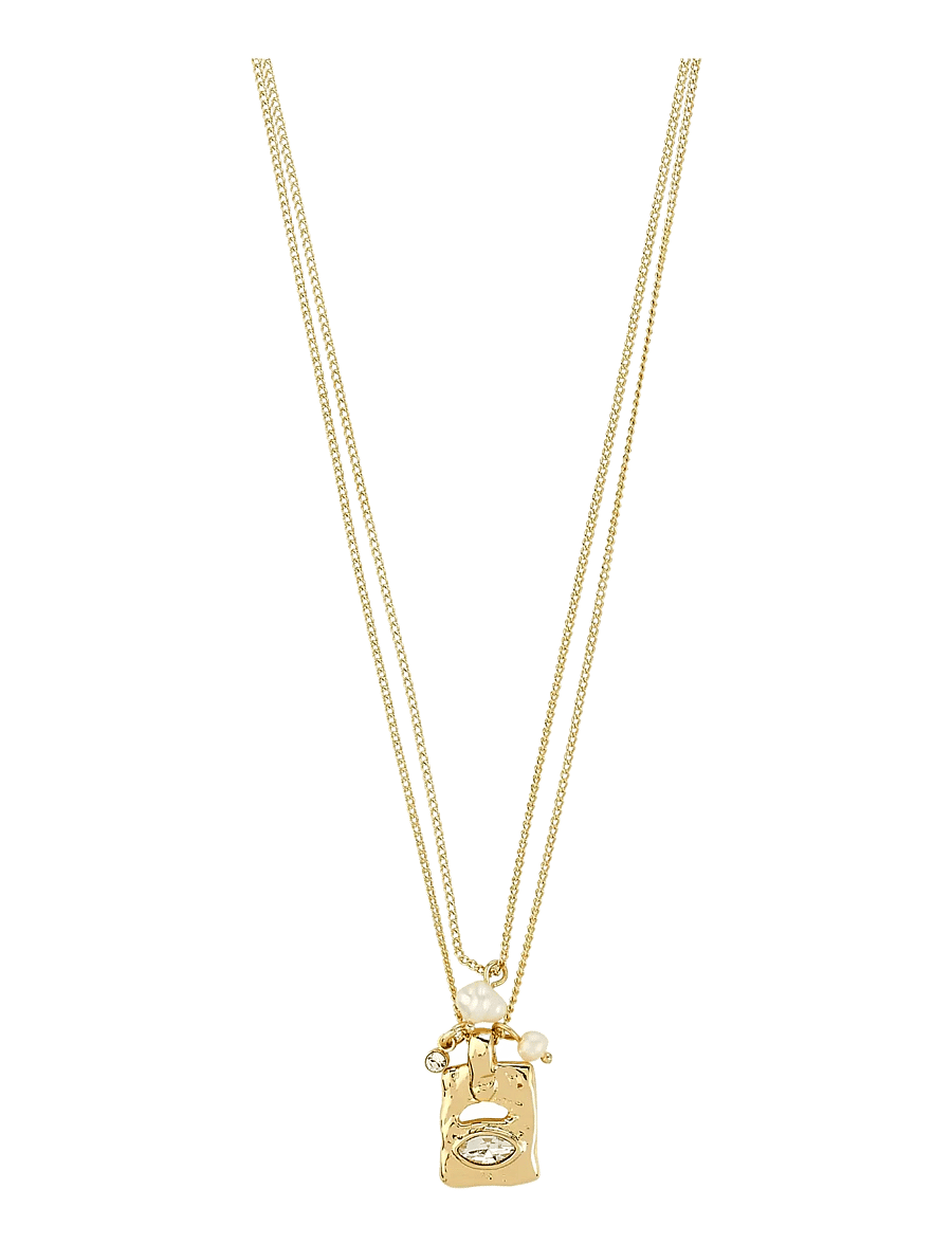 Pilgrim - FIRE necklace 2-in-1 set, gold-plated - perlenketten - gold plated - 1