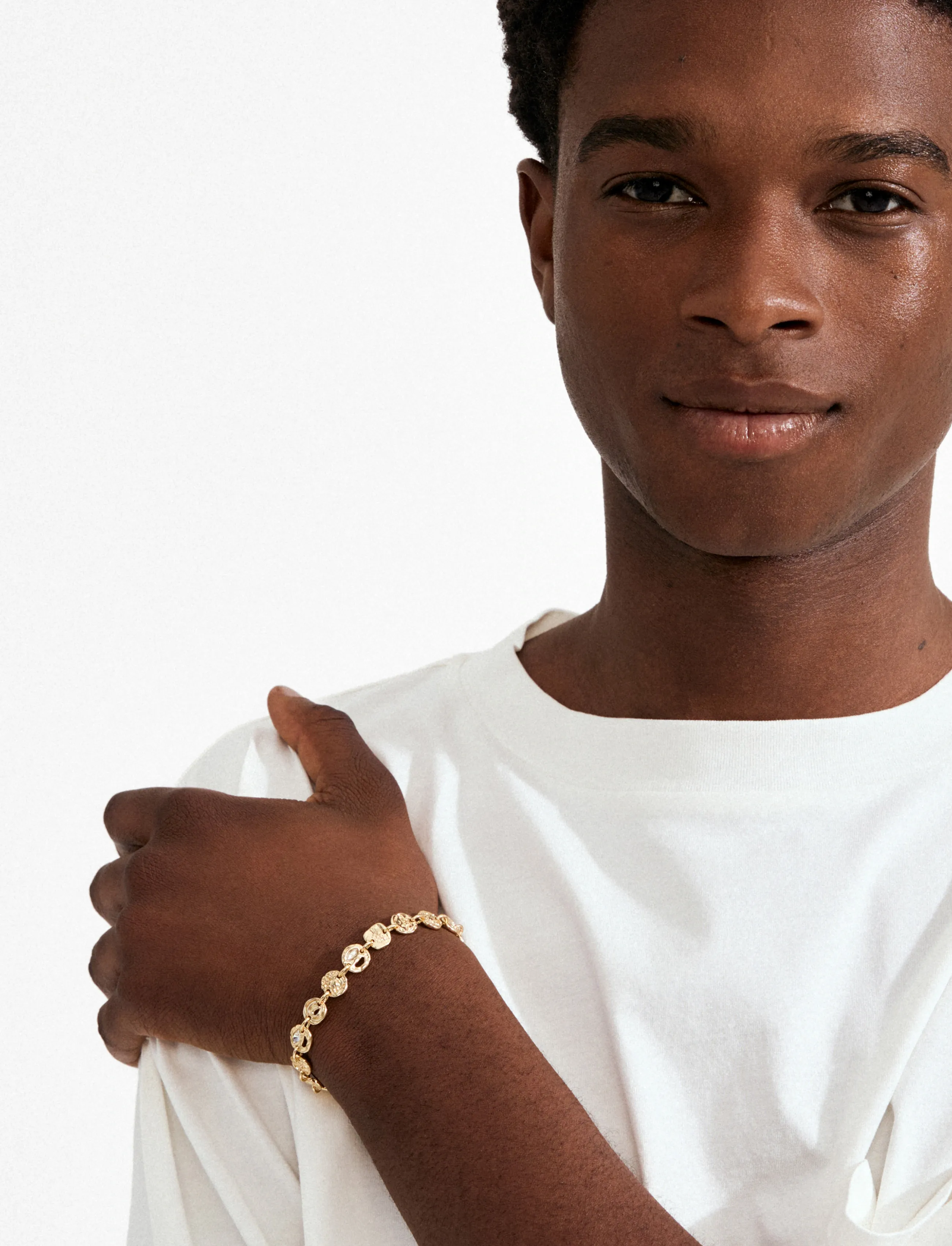 Pilgrim Fire Bracelet Gold-Plated, Kvinder, Medaljon Armbånd, Guld, Str: ONE SIZE