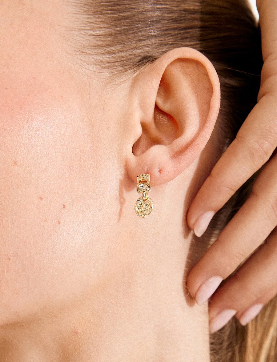 Pilgrim - FIRE earrings gold-plated - hängande örhängen - gold plated - 2