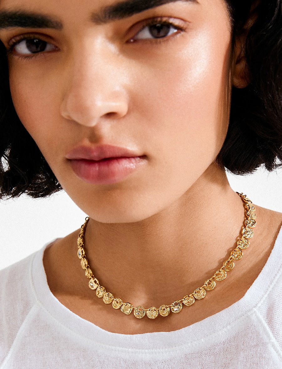 Pilgrim - FIRE necklace gold-plated - statement-ketten - gold plated - 0