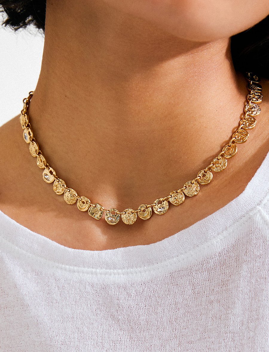 Pilgrim - FIRE necklace gold-plated - statement-ketten - gold plated - 3