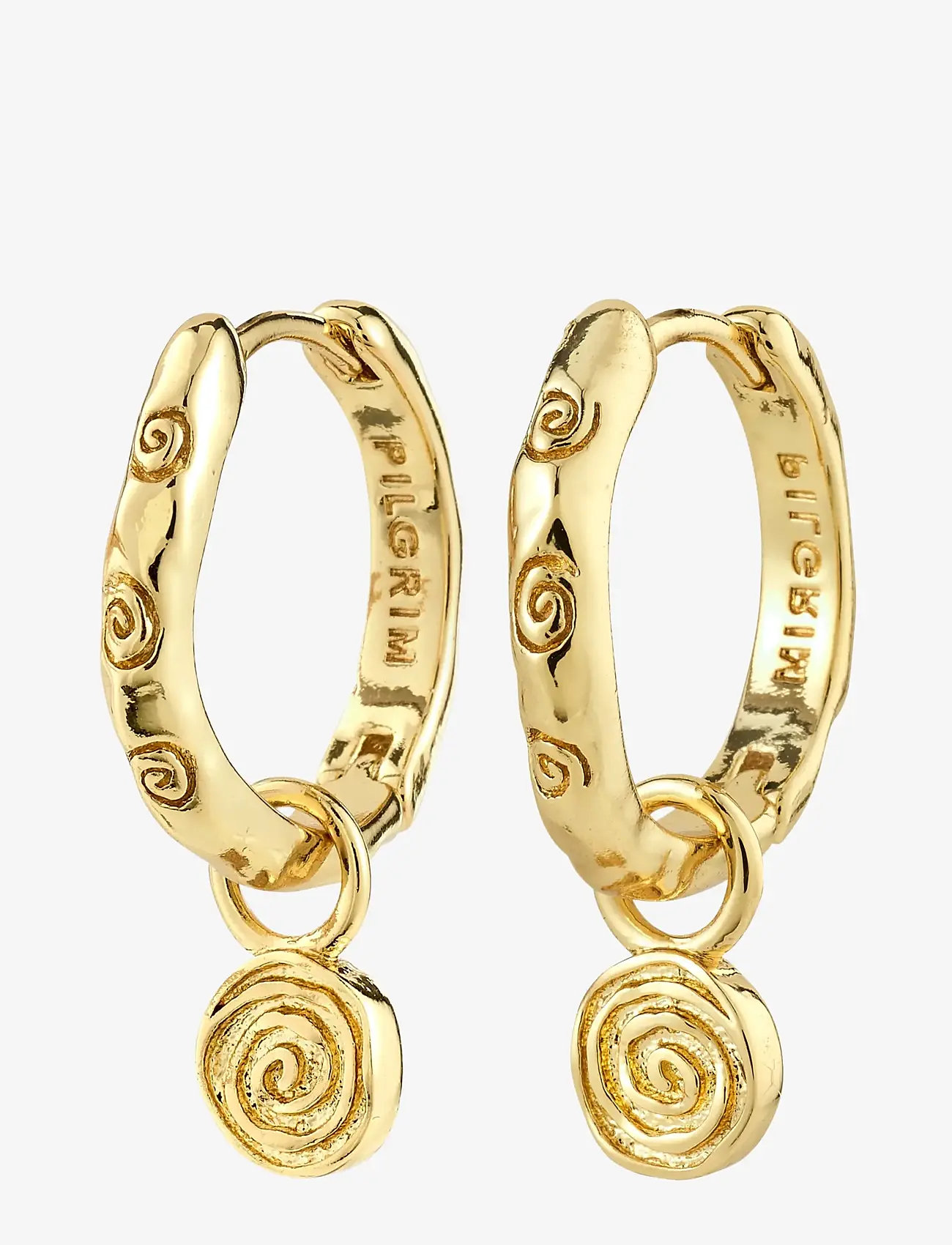 Pilgrim - FIRE hoop earrings gold-plated - creoler & hoops - gold plated - 1