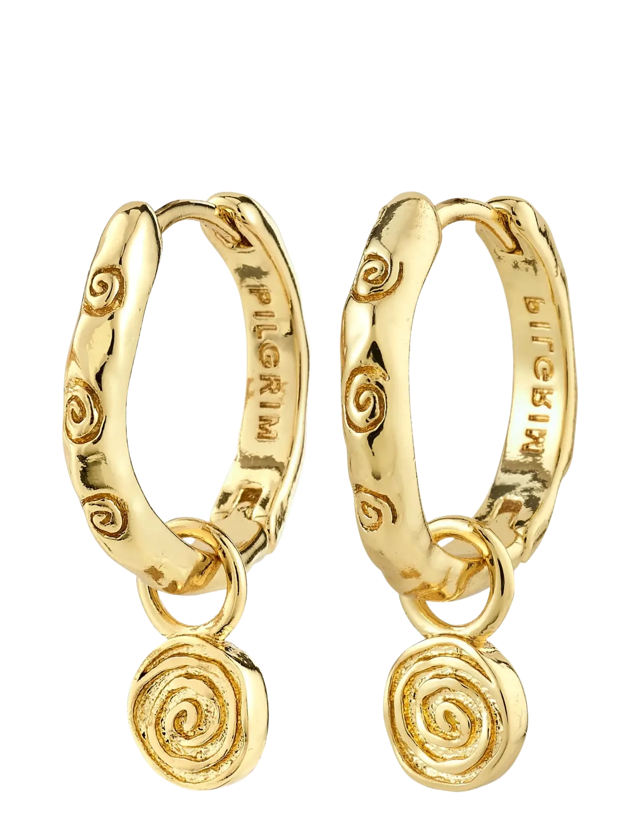 Pilgrim FIRE hoop earrings gold-plated - Festtøj - GOLD PLATED / gold