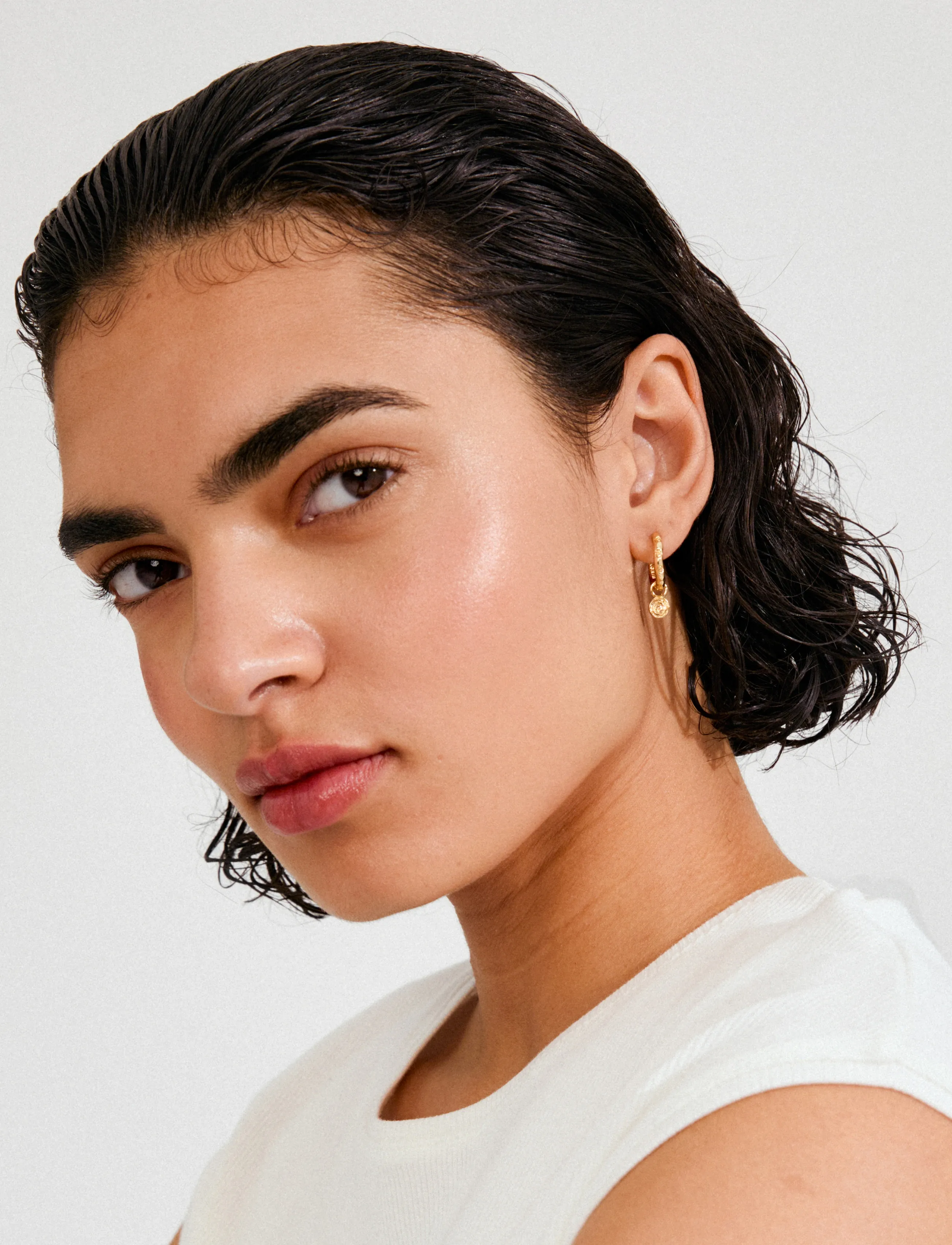 Pilgrim Fire Hoop Earrings Gold-Plated, One Size, Earrings, Gold - Hoops, Frauen
