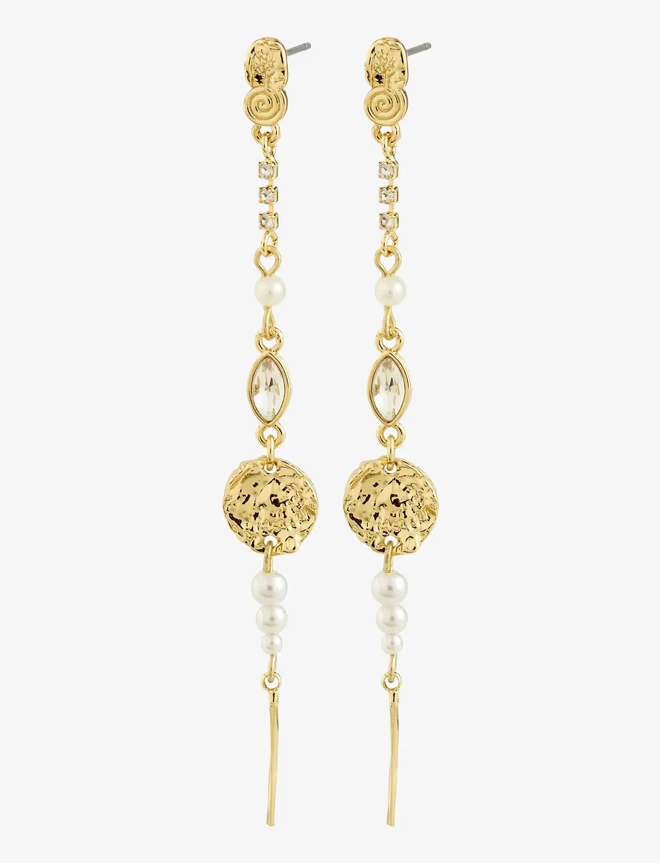 Pilgrim - FIRE earrings gold-plated - perleøreringe - gold plated - 1