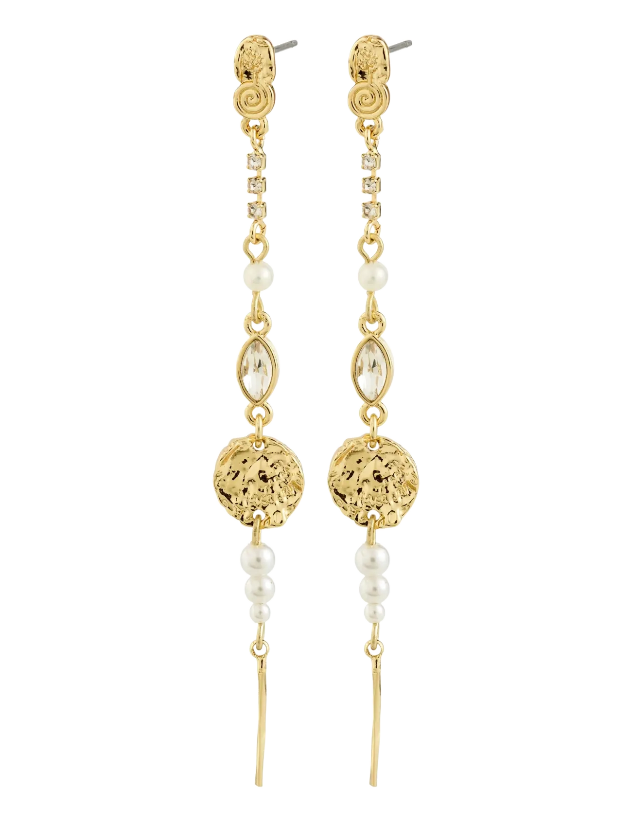 Pilgrim FIRE earrings gold-plated - Festtøj - GOLD PLATED / gold