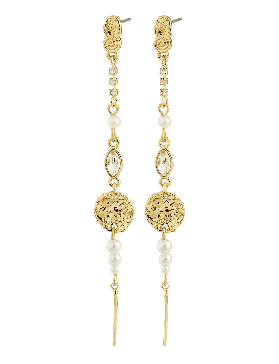 Pilgrim - FIRE earrings gold-plated - boucles d'oreilles en perles - gold plated - 1