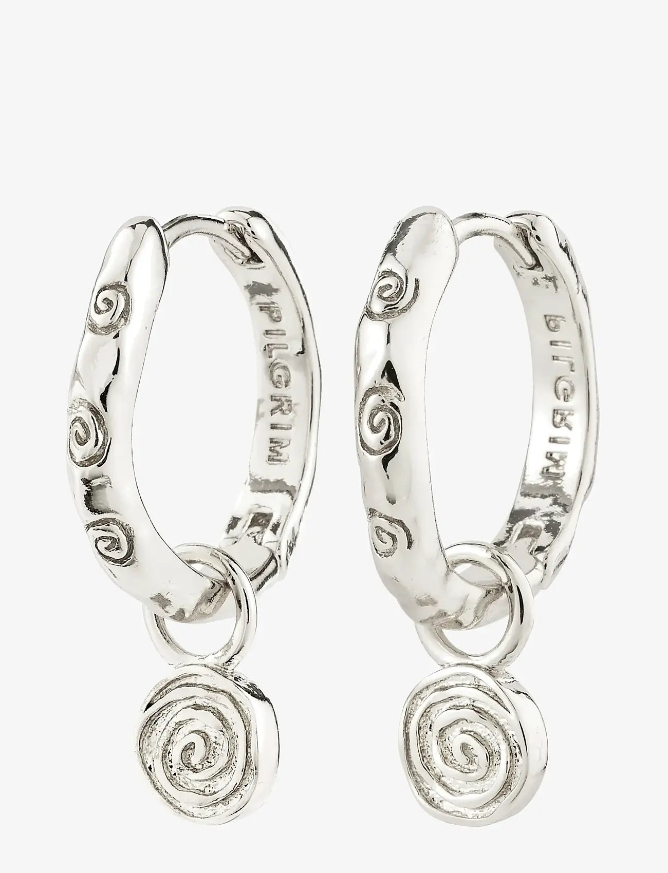Pilgrim - FIRE hoop earrings silver-plated - kreolen - silver plated - 1