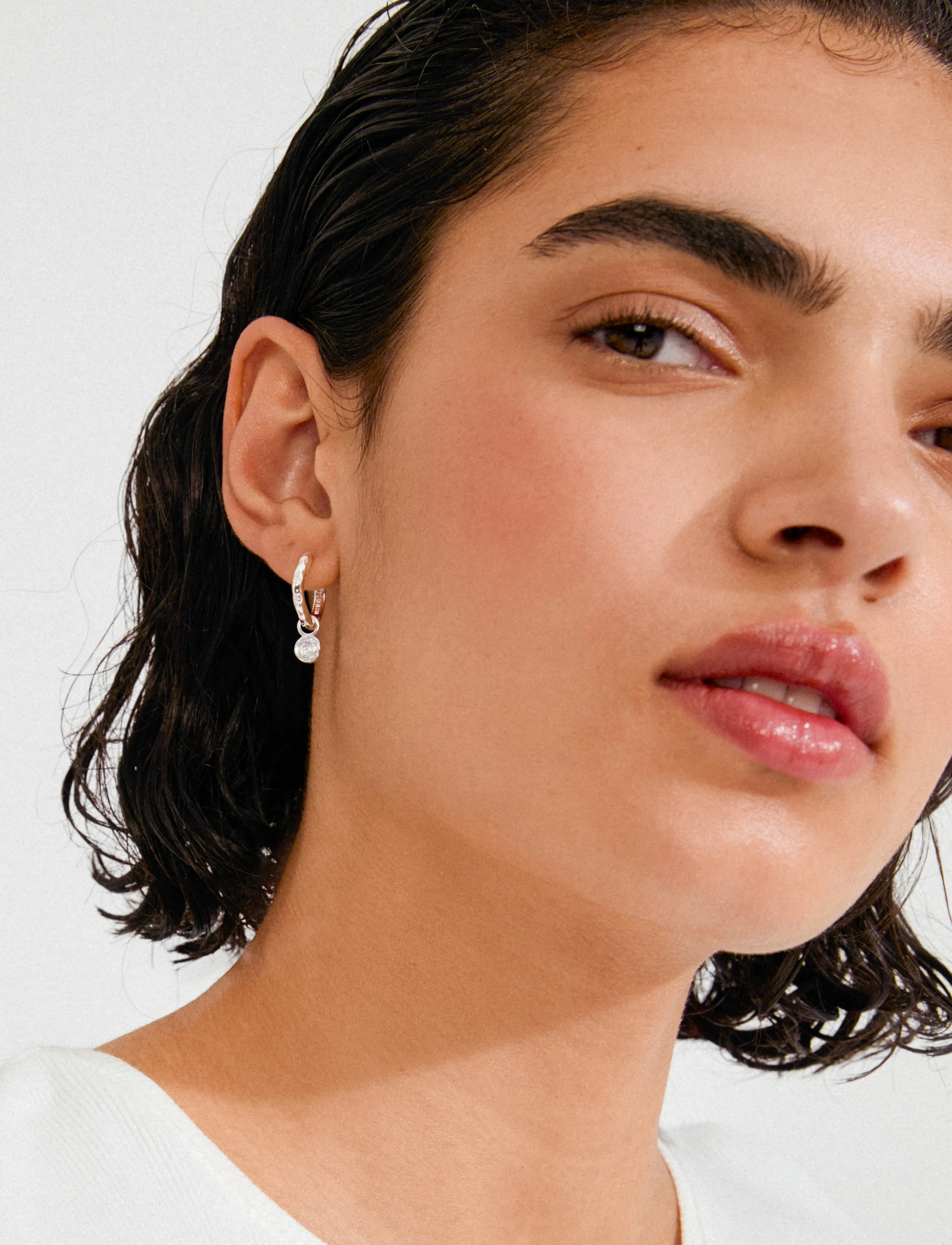 Pilgrim - FIRE hoop earrings silver-plated - hoops - silver plated - 0