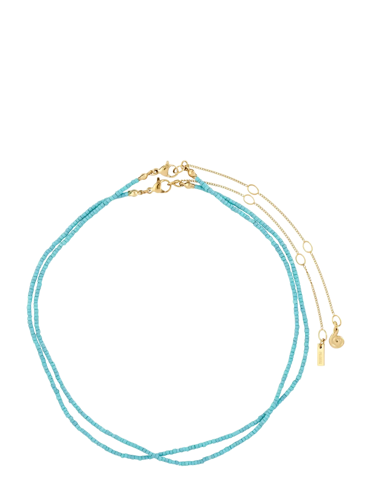 Pilgrim HAZE necklaces 2-in-1 set, blue/gold-plated - Populärt just nu - GOLD PLATED / gold